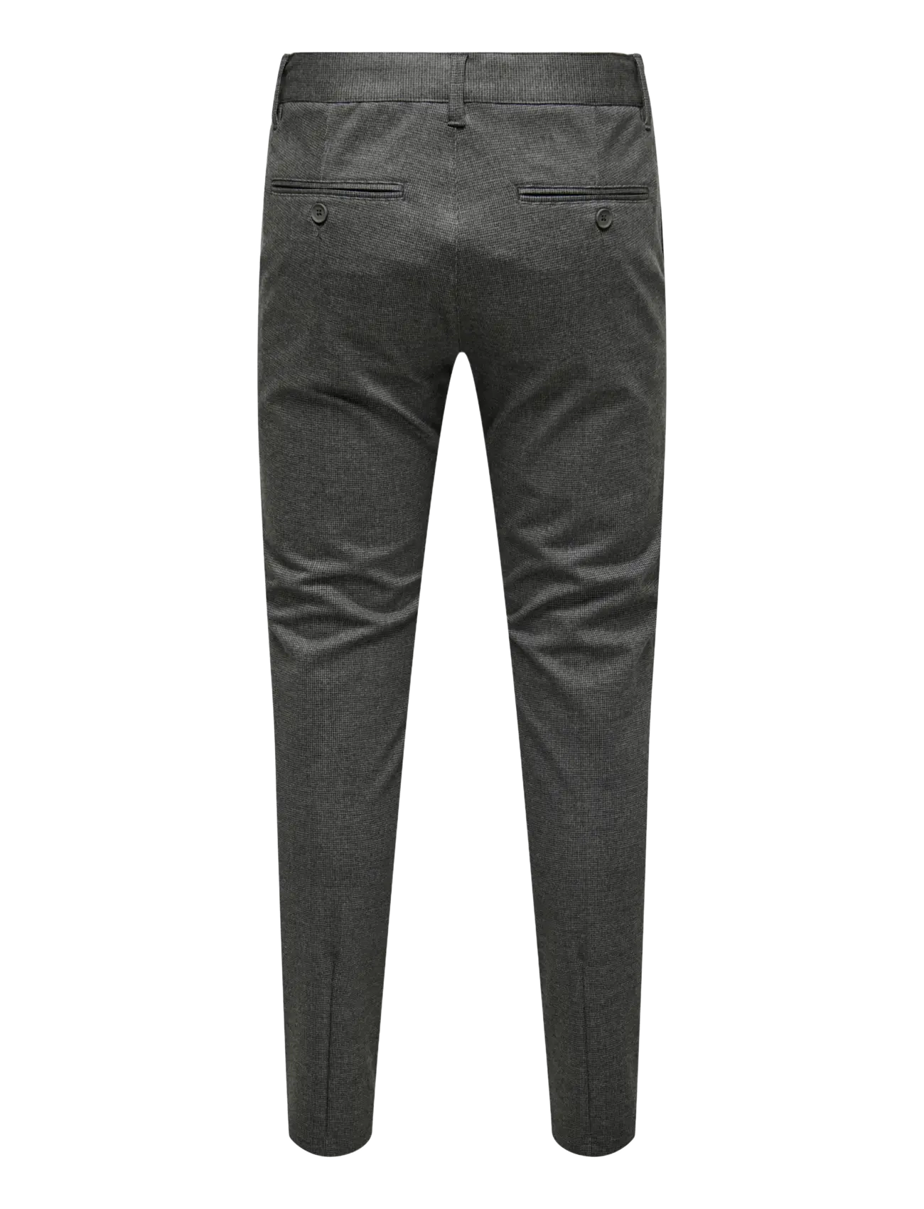 ONLY & SONS - ONSMARK SLIM CHECK 020960 PANT NOOS - casual byxor - jet black - 2