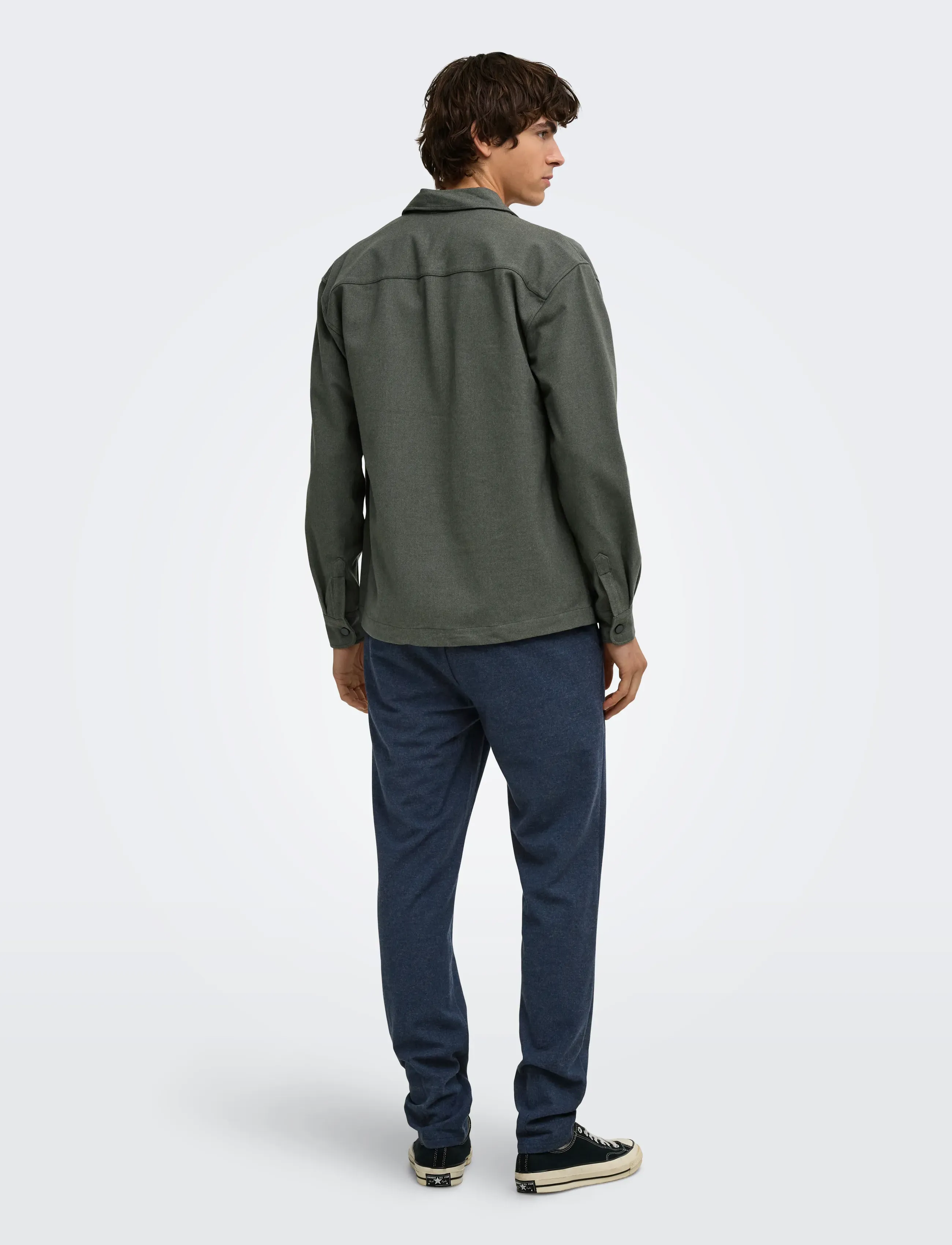 ONLY & SONS - ONSMARK SLIM BRUSH PIQUE 0353 PANTS NOOS - chinos - blue nights - 3