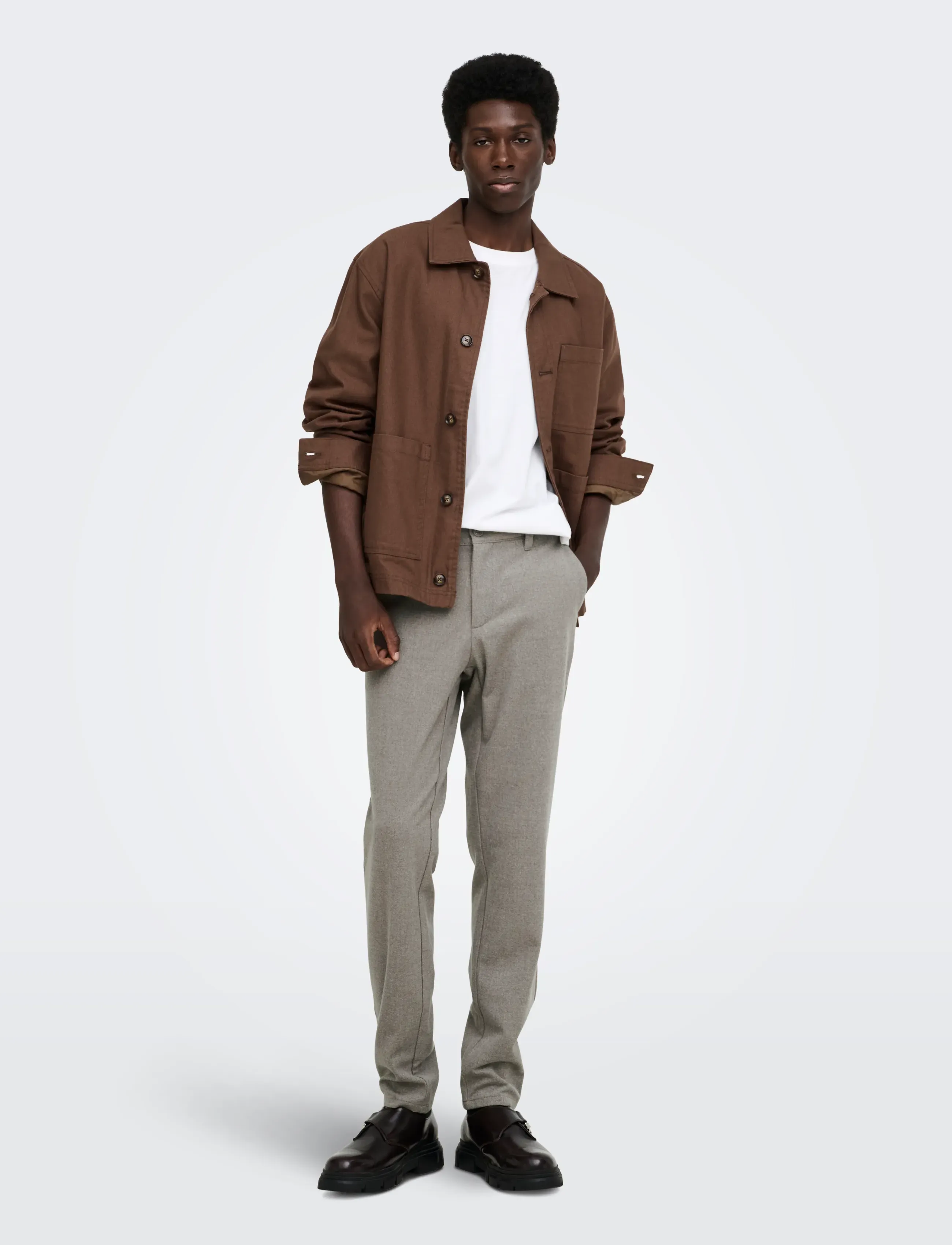 ONLY & SONS - ONSMARK SLIM BRUSH PIQUE 0353 PANTS NOOS - chino-buxur - falcon - 4