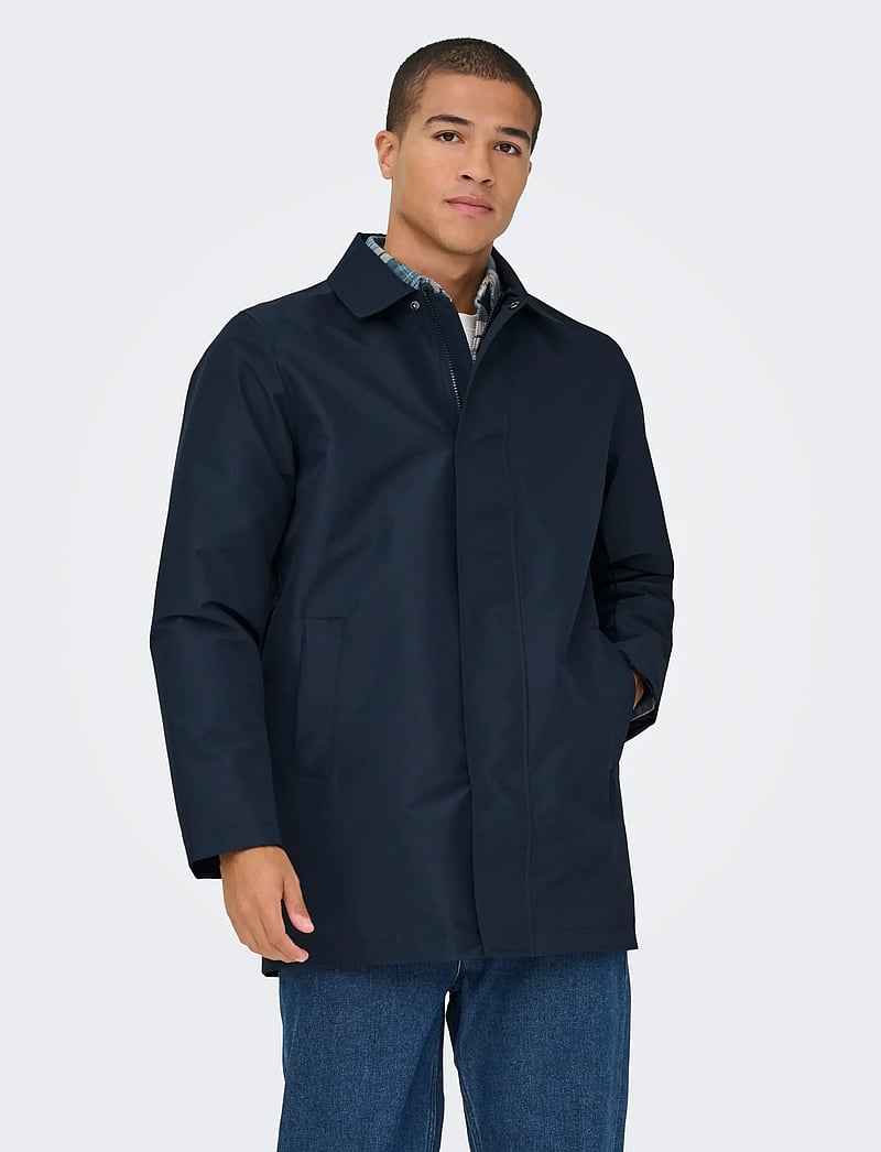 ONLY & SONS - ONSHALL COAT OTW - leichte mäntel - navy blazer - 0
