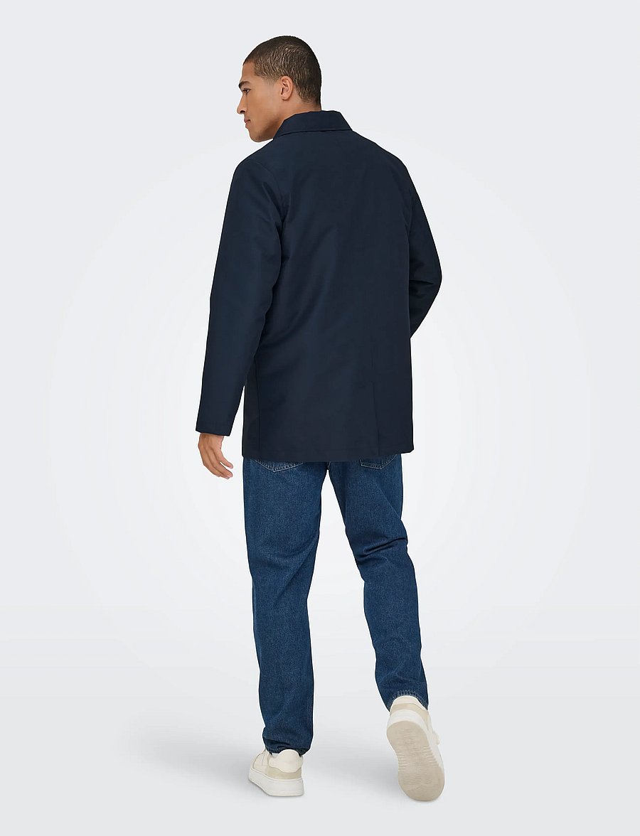 ONLY & SONS - ONSHALL COAT OTW - léttir frakkar - navy blazer - 3