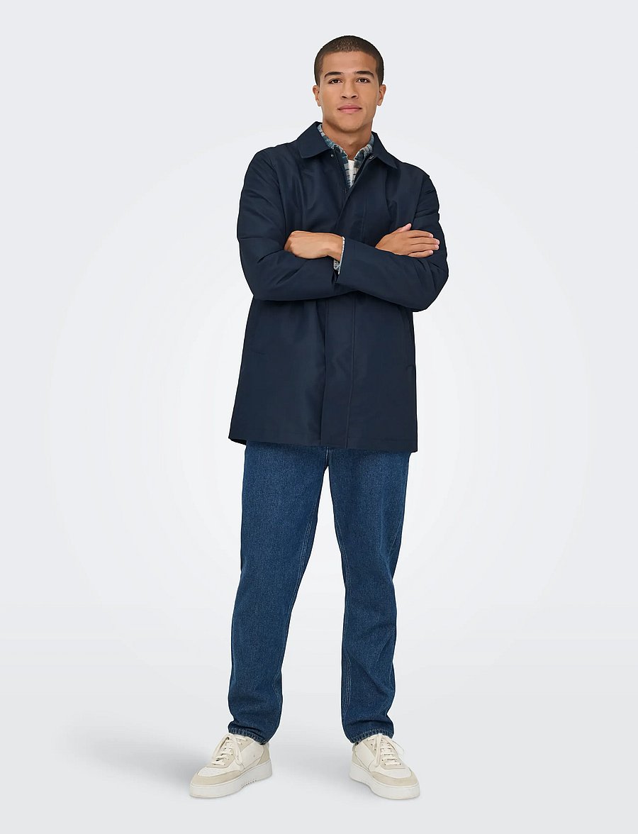 ONLY & SONS - ONSHALL COAT OTW - léttir frakkar - navy blazer - 5