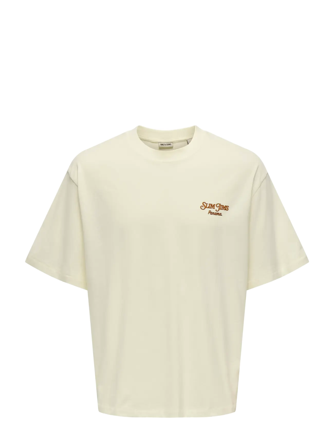 ONSMALIK JIMS OVS SS TEE - ANTIQUE WHITE