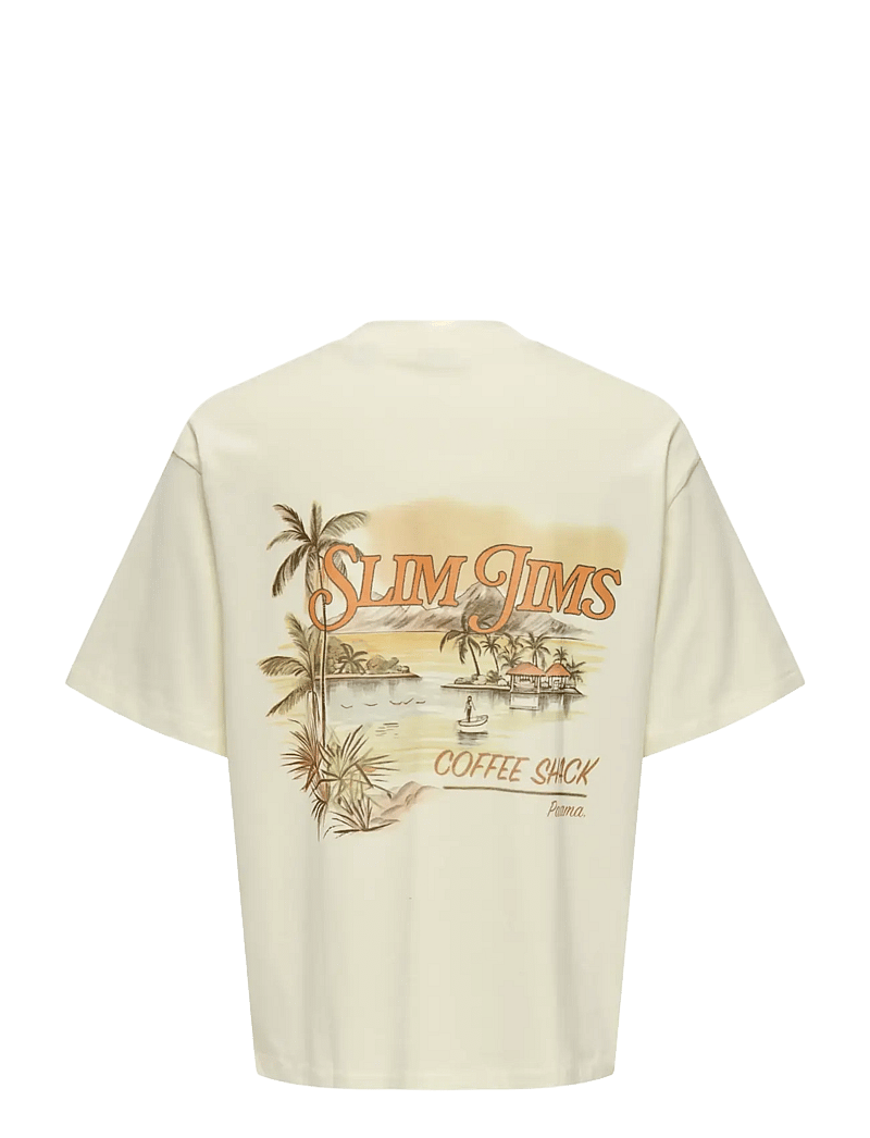 ONLY & SONS - ONSMALIK JIMS OVS SS TEE - stutterma bolir - antique white - 2