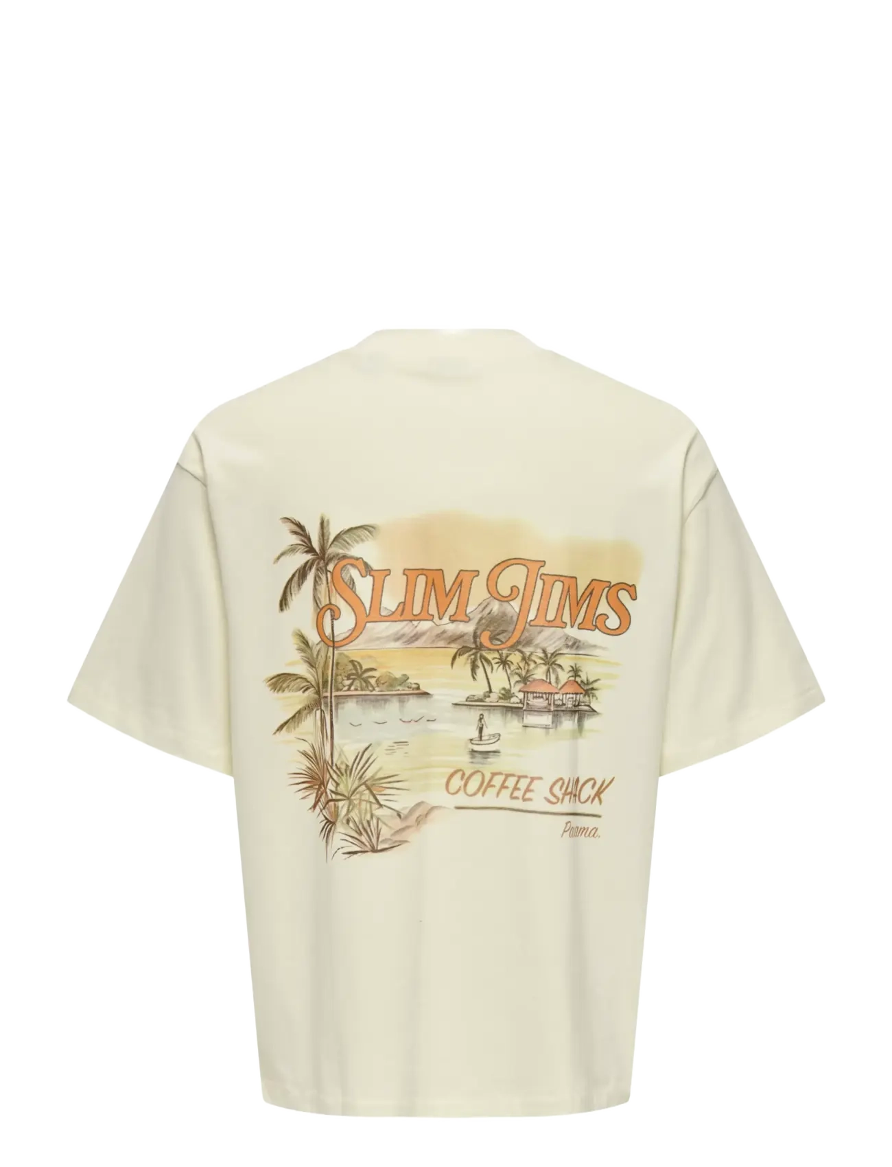 ONLY & SONS - ONSMALIK JIMS OVS SS TEE - lowest prices - antique white - 2