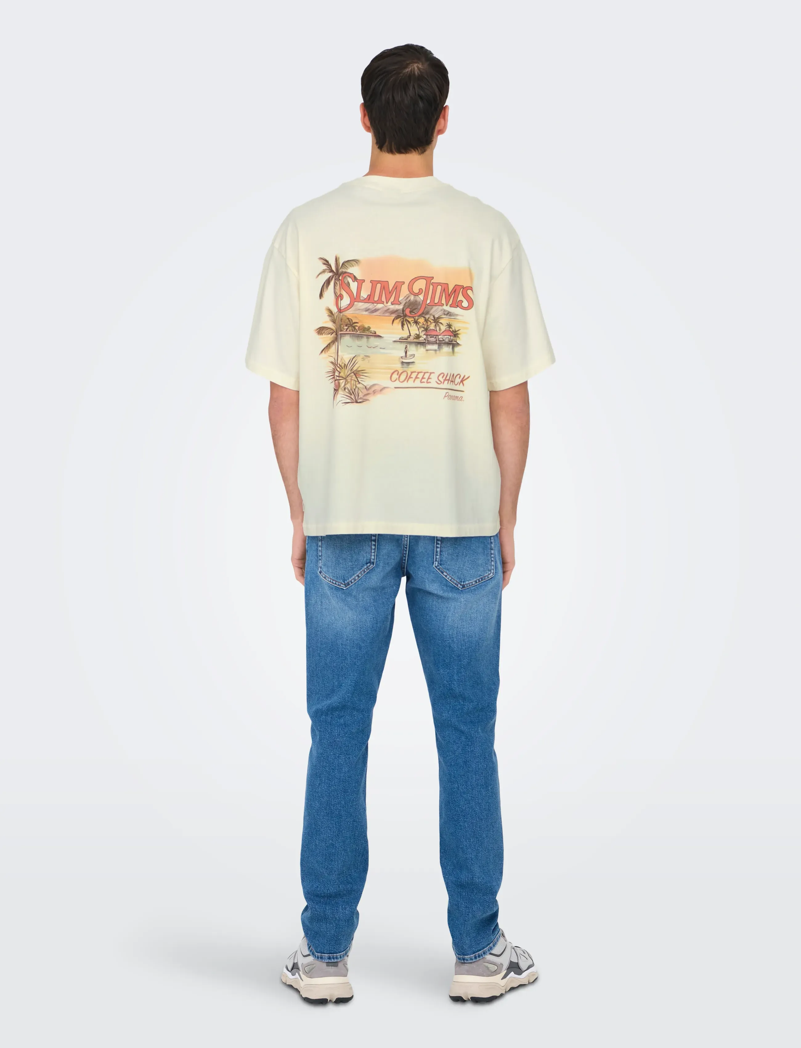 ONLY & SONS - ONSMALIK JIMS OVS SS TEE - lowest prices - antique white - 3