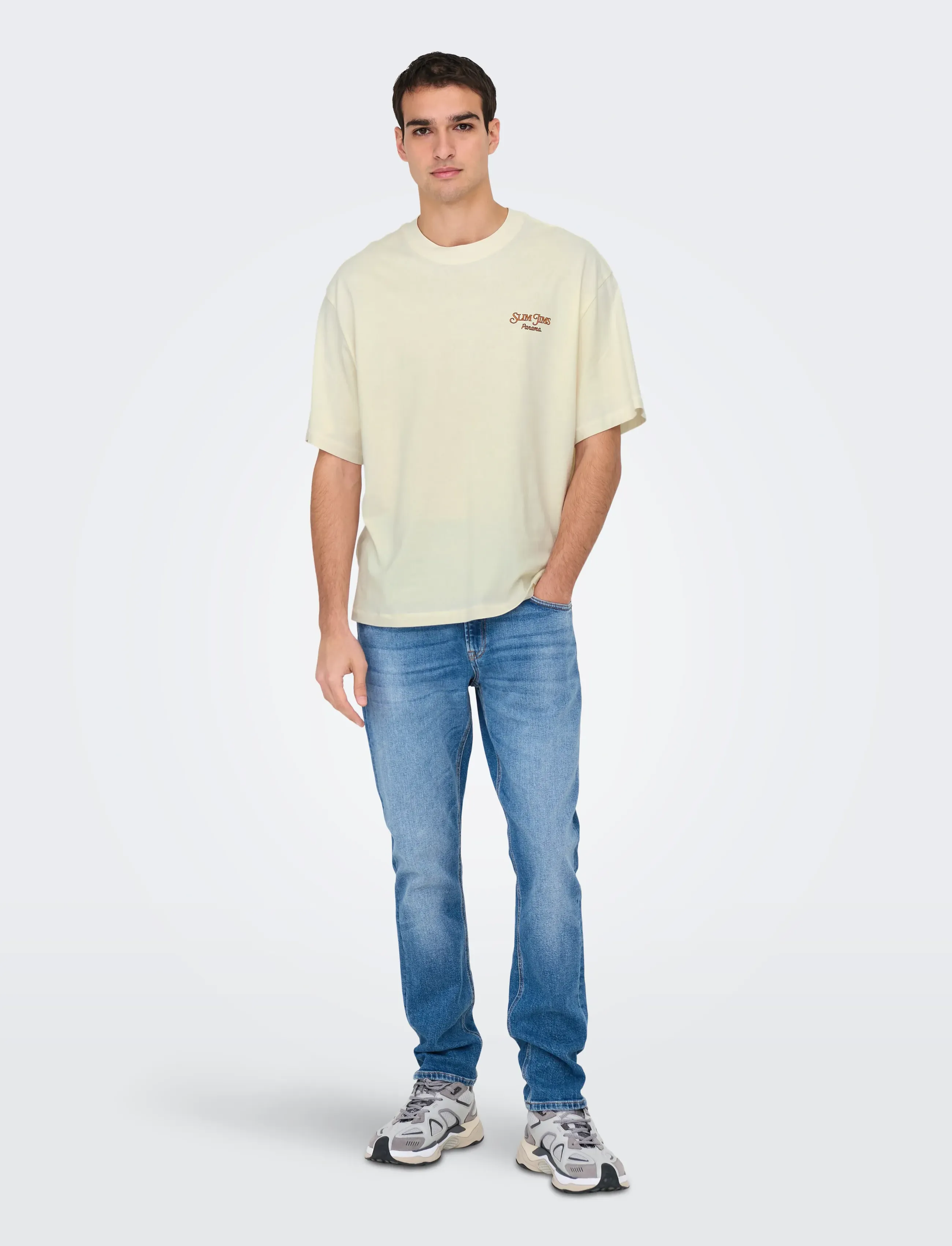 ONLY & SONS - ONSMALIK JIMS OVS SS TEE - lowest prices - antique white - 4