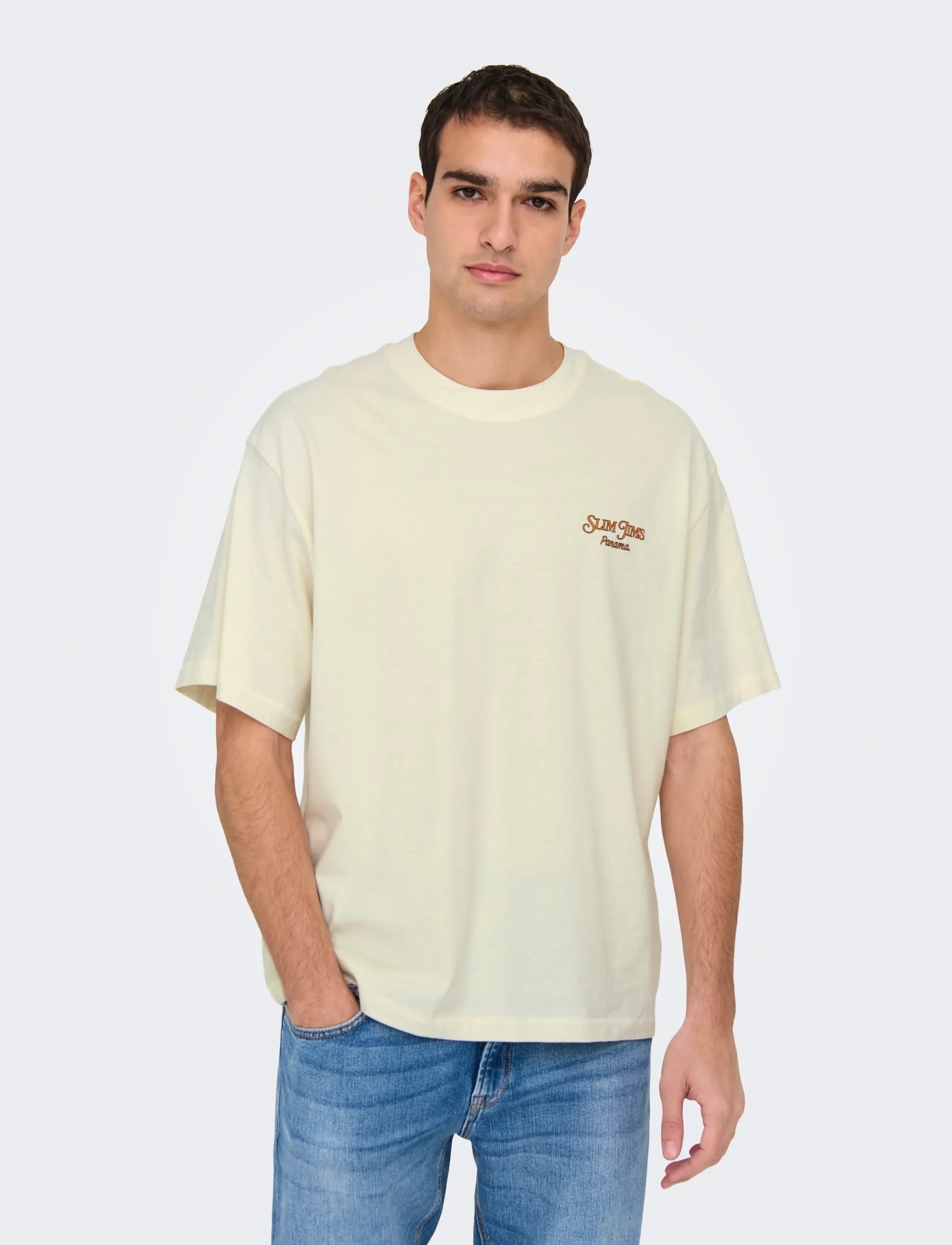 ONLY & SONS Onsmalik Jims Ovs Ss Tee t-shirts - bas herr – bild 5