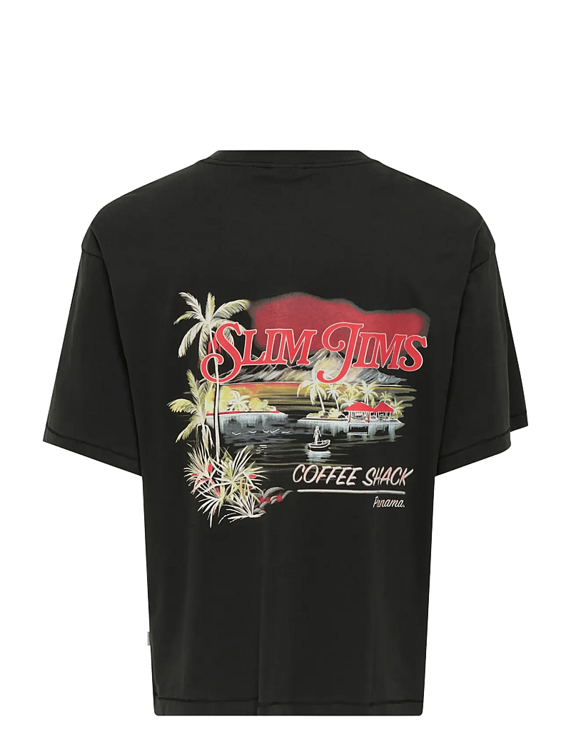 ONLY & SONS - ONSMALIK JIMS OVS SS TEE - kortærmede t-shirts - jet black - 2