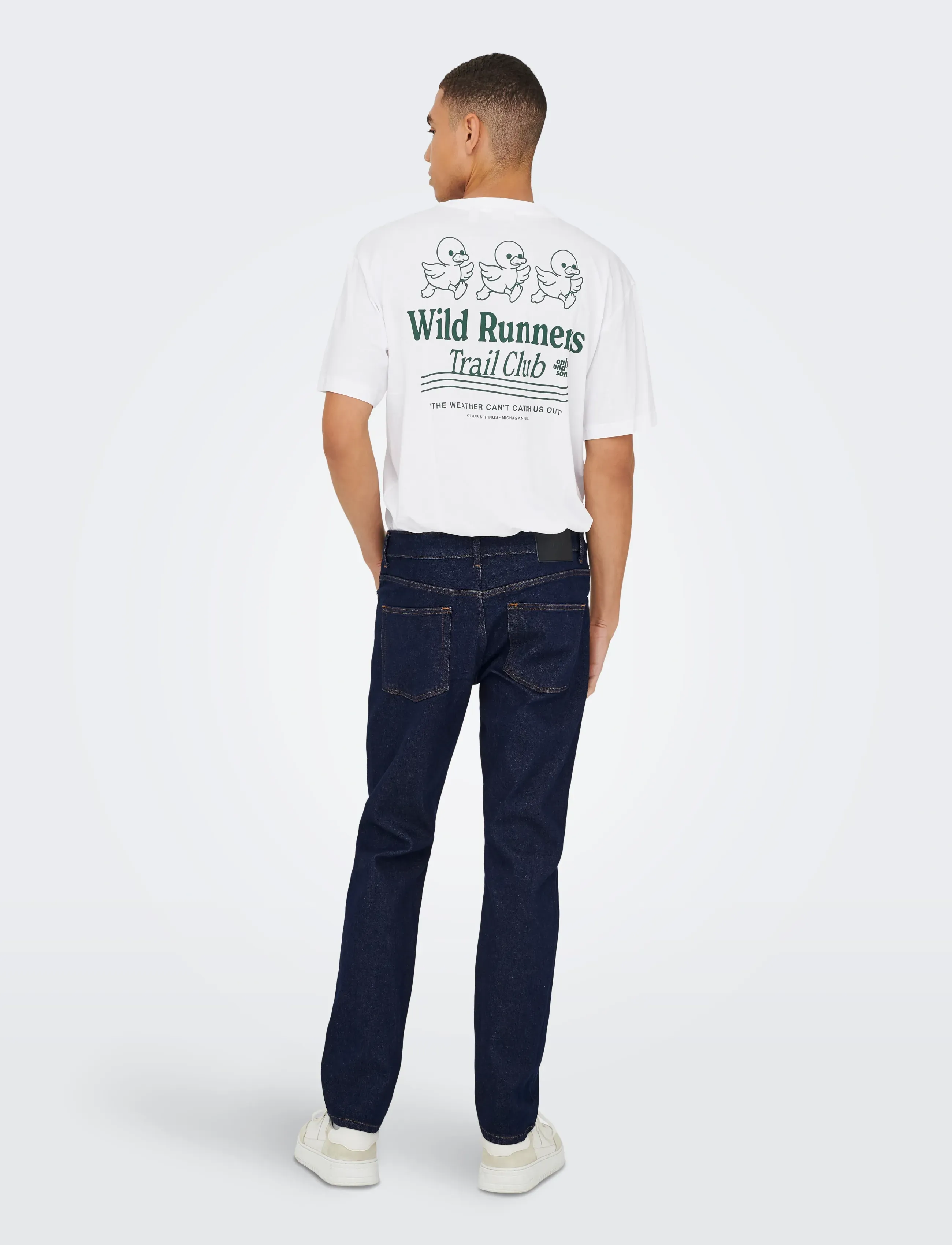 ONLY & SONS - ONSWEFT REGULAR 4384 EY BOX JEANS - dark blue denim - 3