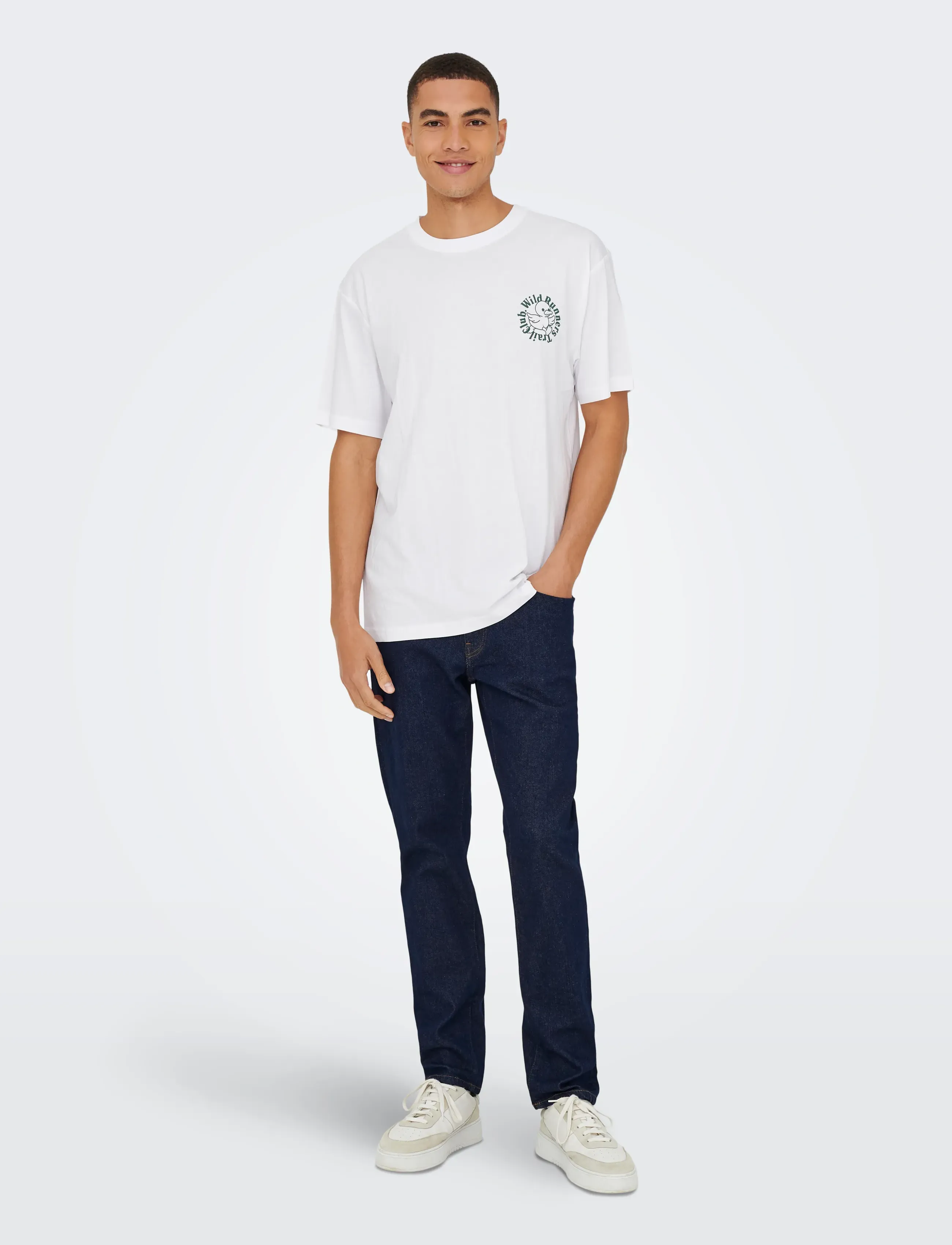 ONLY & SONS - ONSWEFT REGULAR 4384 EY BOX JEANS - dark blue denim - 5