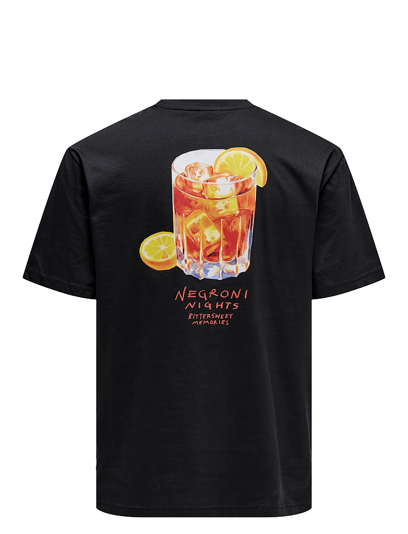 ONLY & SONS - ONSSPRITZ ITALY RLX SS TEE - kurzärmelig - jet black - 1