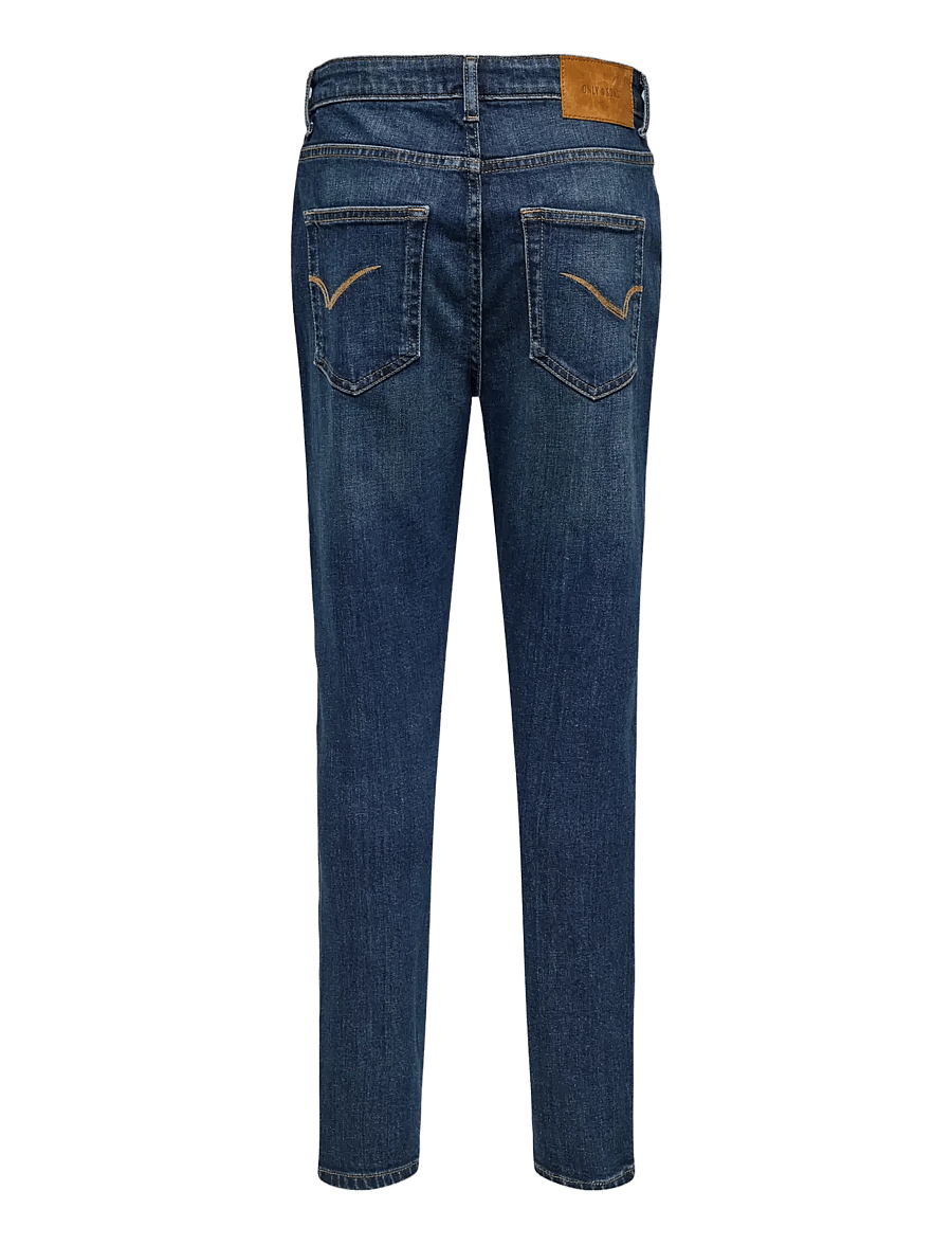 ONLY & SONS - OSJYOKE TAPERED JAX DB 4411 TAI DNM NOOS - tapered jeans - dark blue denim - 2