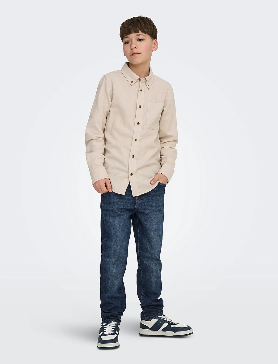 ONLY & SONS - OSJYOKE TAPERED JAX DB 4411 TAI DNM NOOS - tapered jeans - dark blue denim - 3