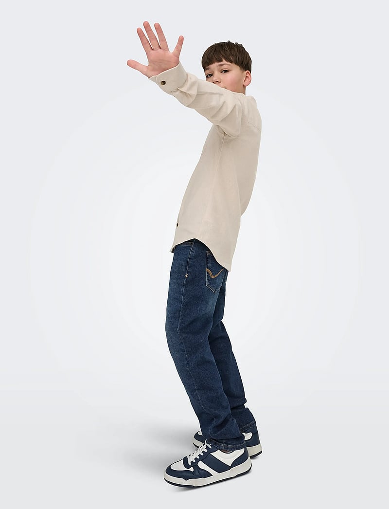 ONLY & SONS - OSJYOKE TAPERED JAX DB 4411 TAI DNM NOOS - tapered jeans - dark blue denim - 5