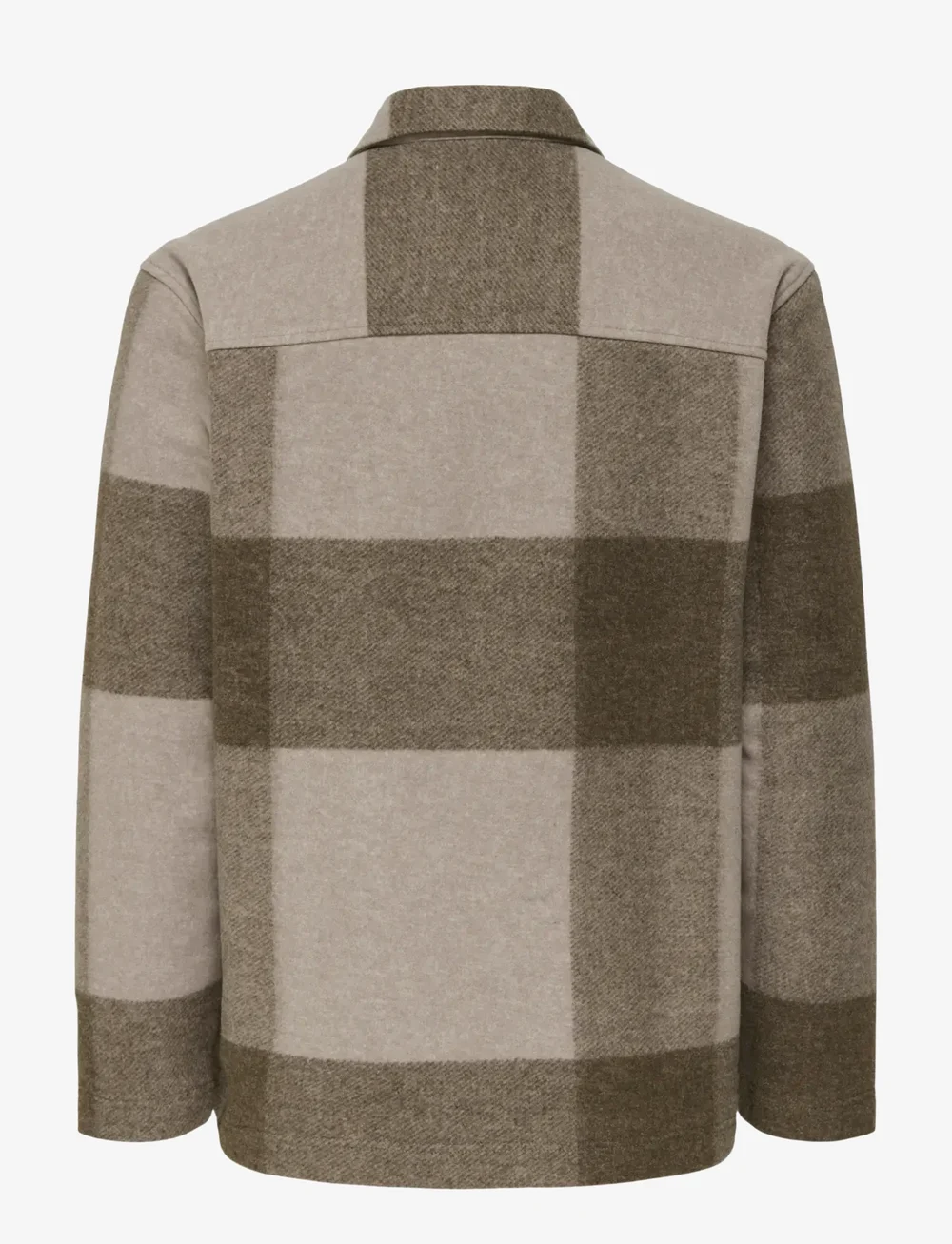 ONLY & SONS - ONSWAKE CHECKED ZIP OVERSHIRT - kollektioner - chinchilla - 1