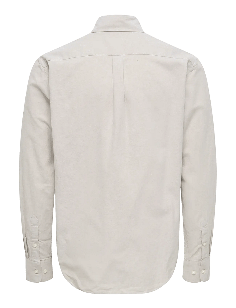 ONLY & SONS - ONSGATON REG LS SHIRT 0360 FRML - vabaajasärgid - chinchilla - 2