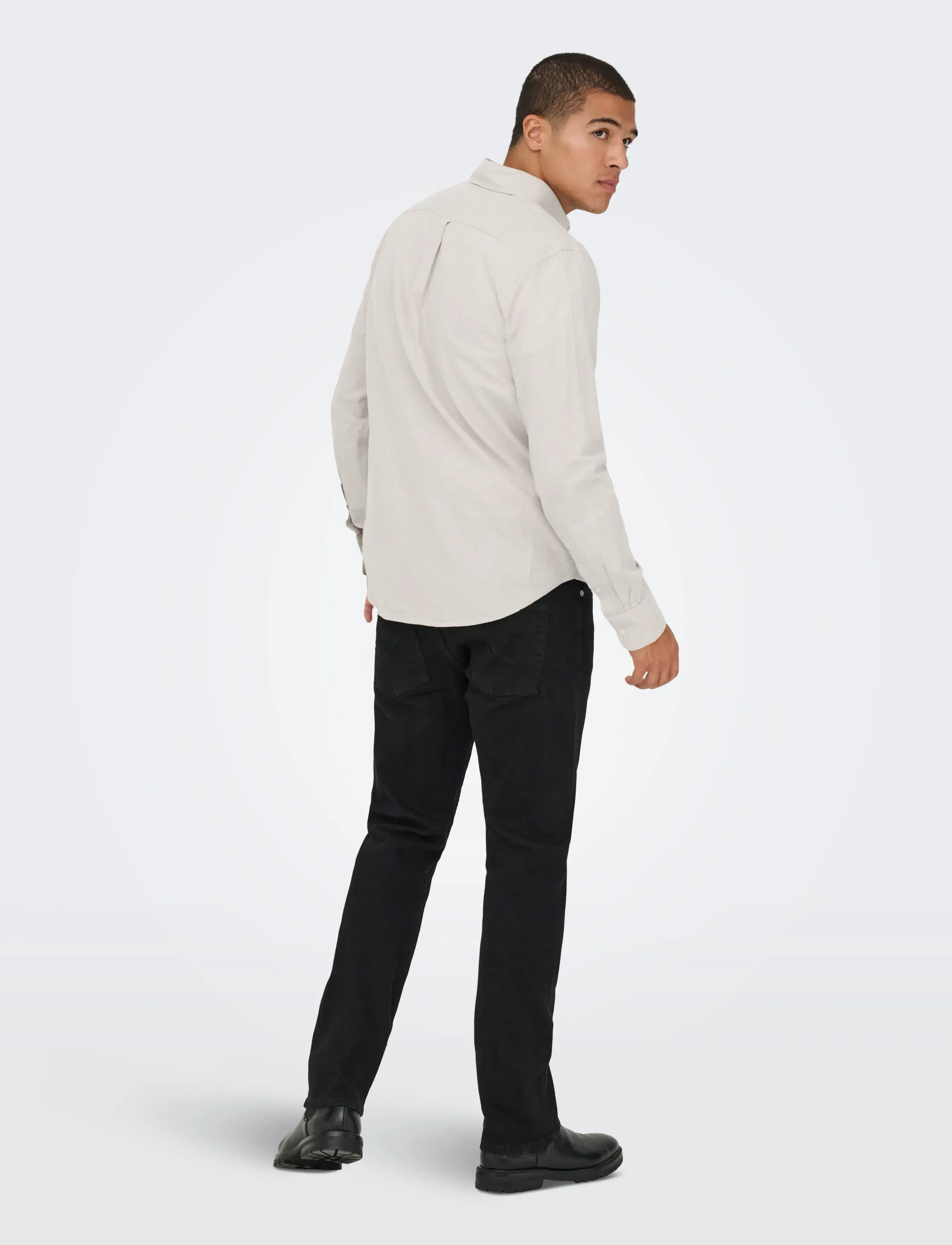 ONLY & SONS - ONSGATON REG LS SHIRT 0360 FRML - casual shirts - chinchilla - 3
