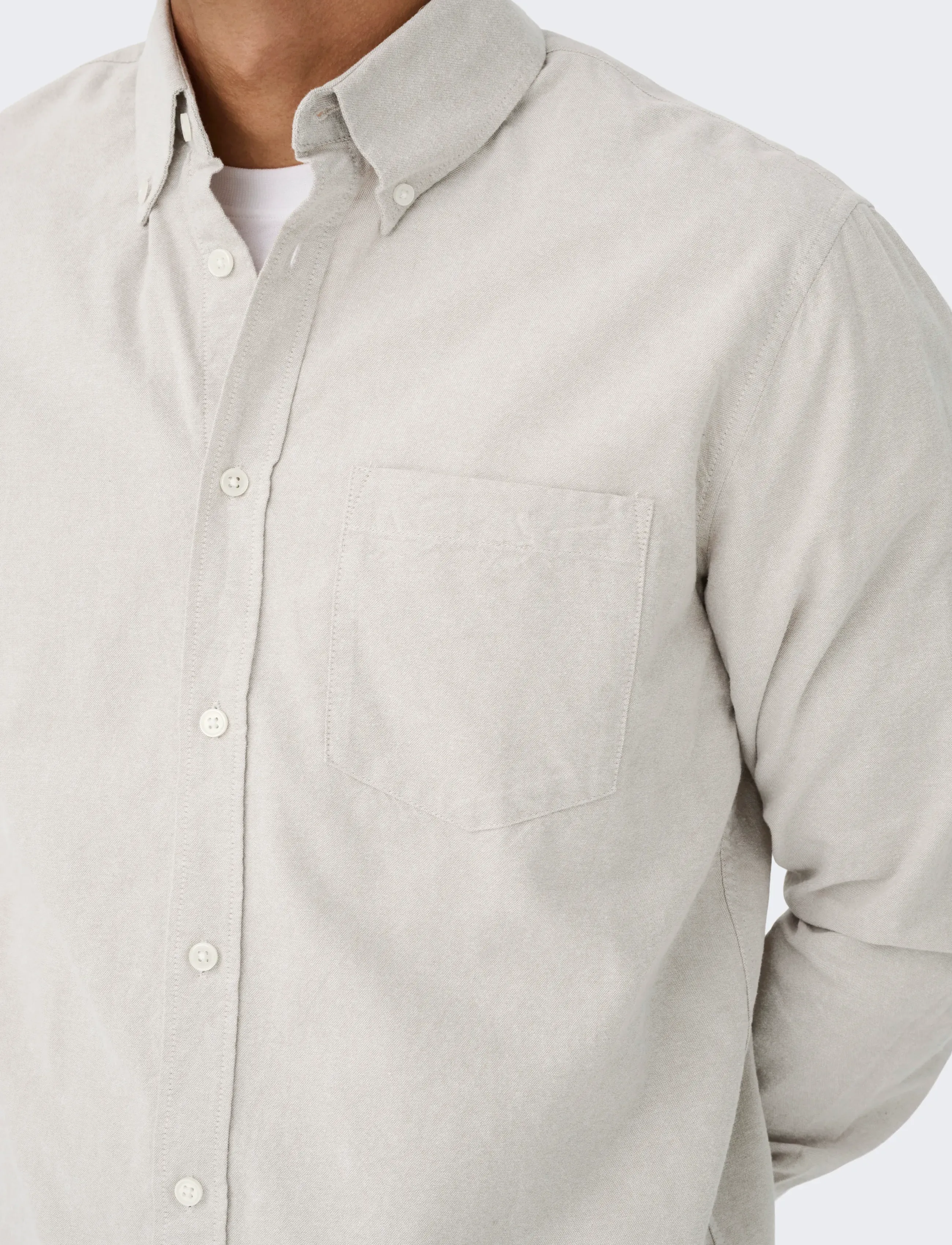 ONLY & SONS - ONSGATON REG LS SHIRT 0360 FRML - casual shirts - chinchilla - 5