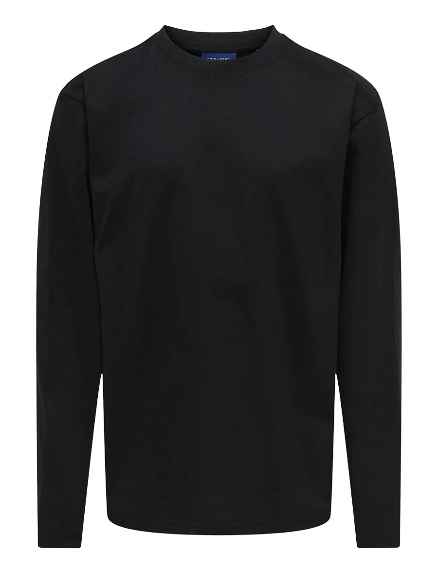 ONLY & SONS - OSJFRED LIFE LOOSE LS TEE JRS NOOS - langærmede t-shirts - black - 1