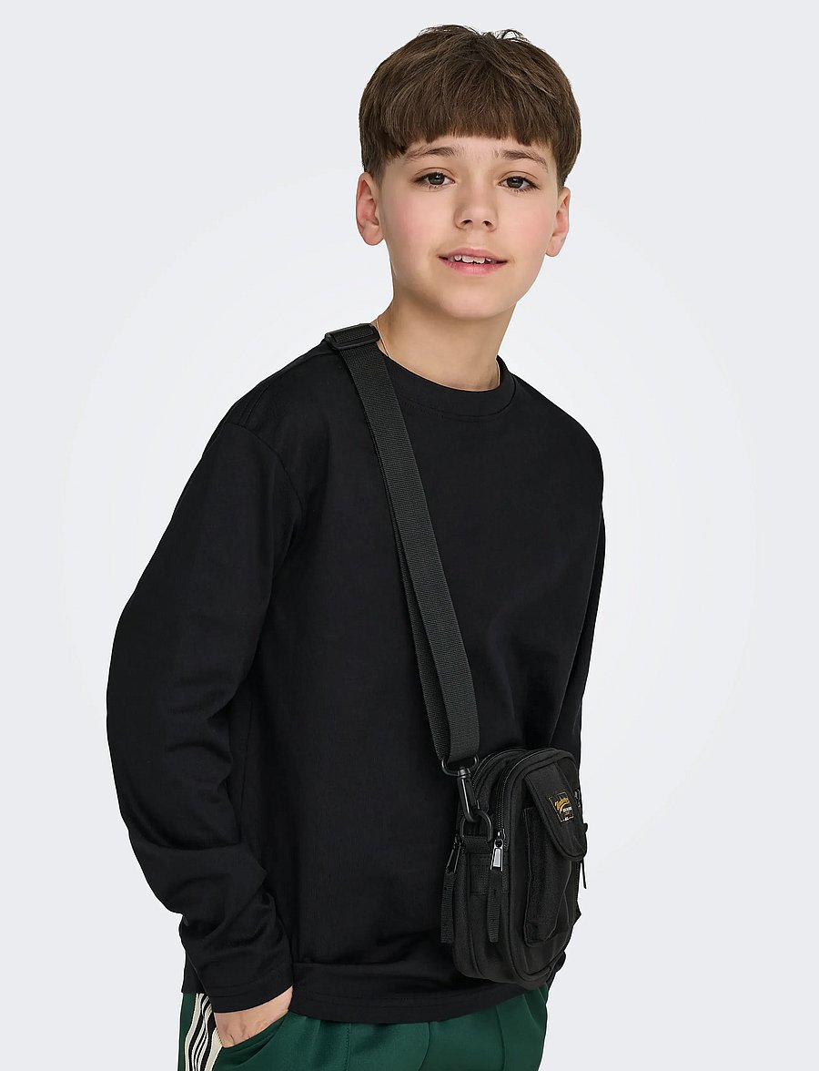 ONLY & SONS - OSJFRED LIFE LOOSE LS TEE JRS NOOS - langærmede t-shirts - black - 4