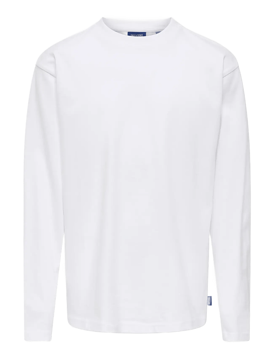 ONLY & SONS - OSJFRED LIFE LOOSE LS TEE JRS NOOS - pikkade varrukatega t-särgid - bright white - 1