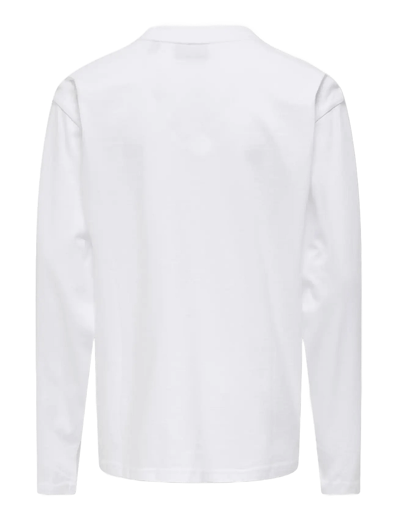ONLY & SONS - OSJFRED LIFE LOOSE LS TEE JRS NOOS - t-shirts à manches longues - bright white - 2