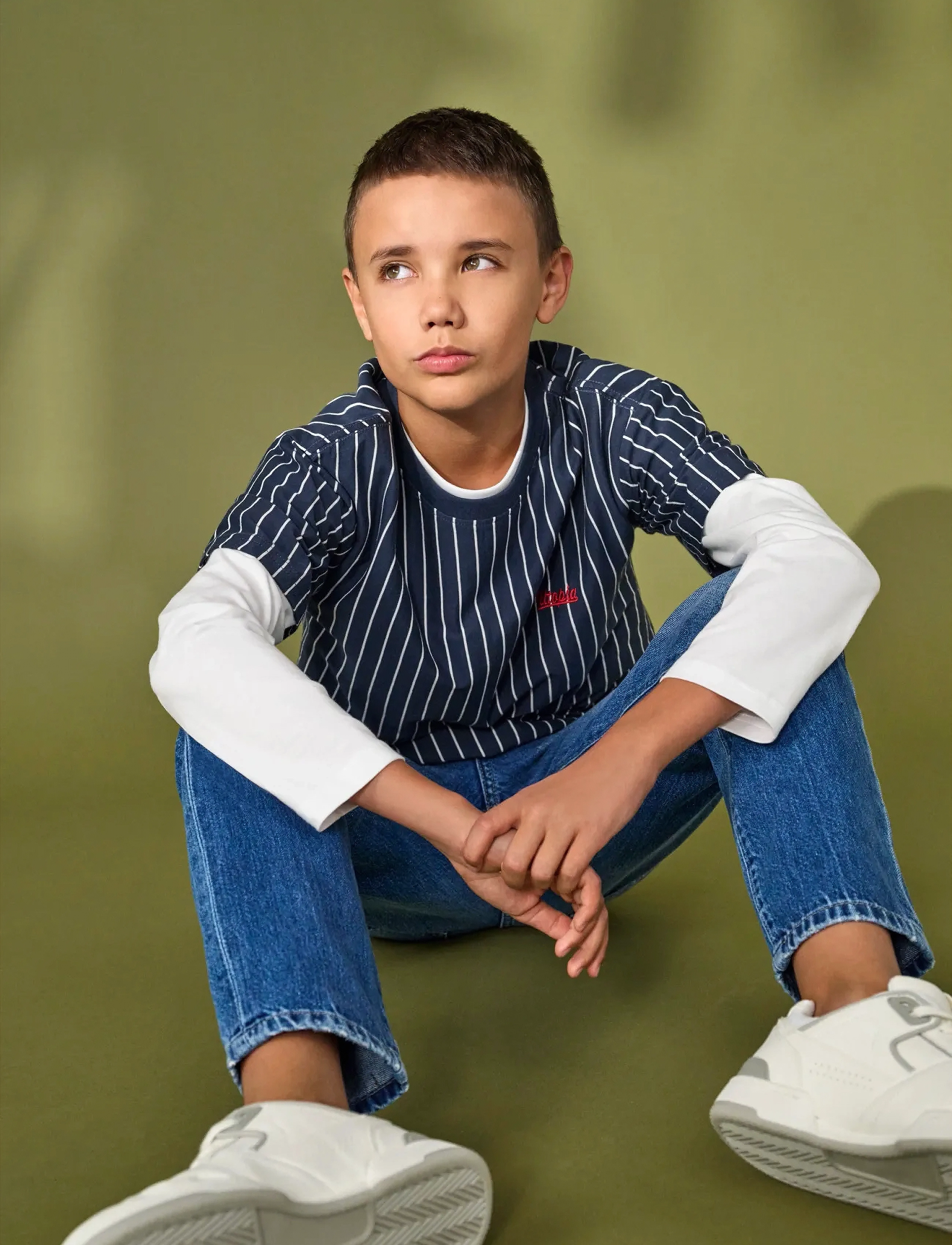 ONLY & SONS Osjfred Life Loose Ls Tee Jrs Noos, 134-140, White, T-Shirts > Langærmede T-shirts, Børn