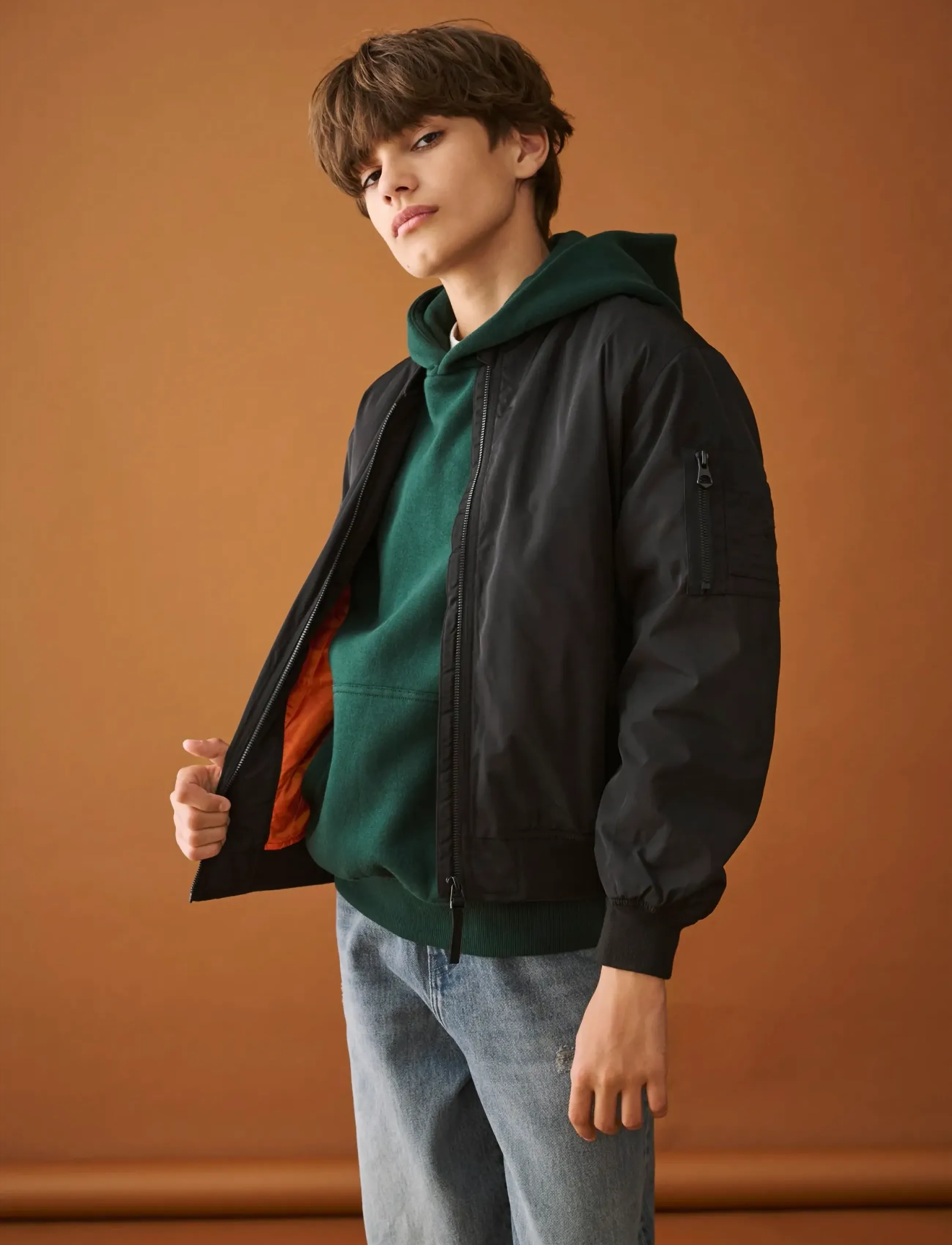 ONLY & SONS Osjjoshua Bomber Otw, 176, Jackets Coats, Schwarz - Bomber, Kinder