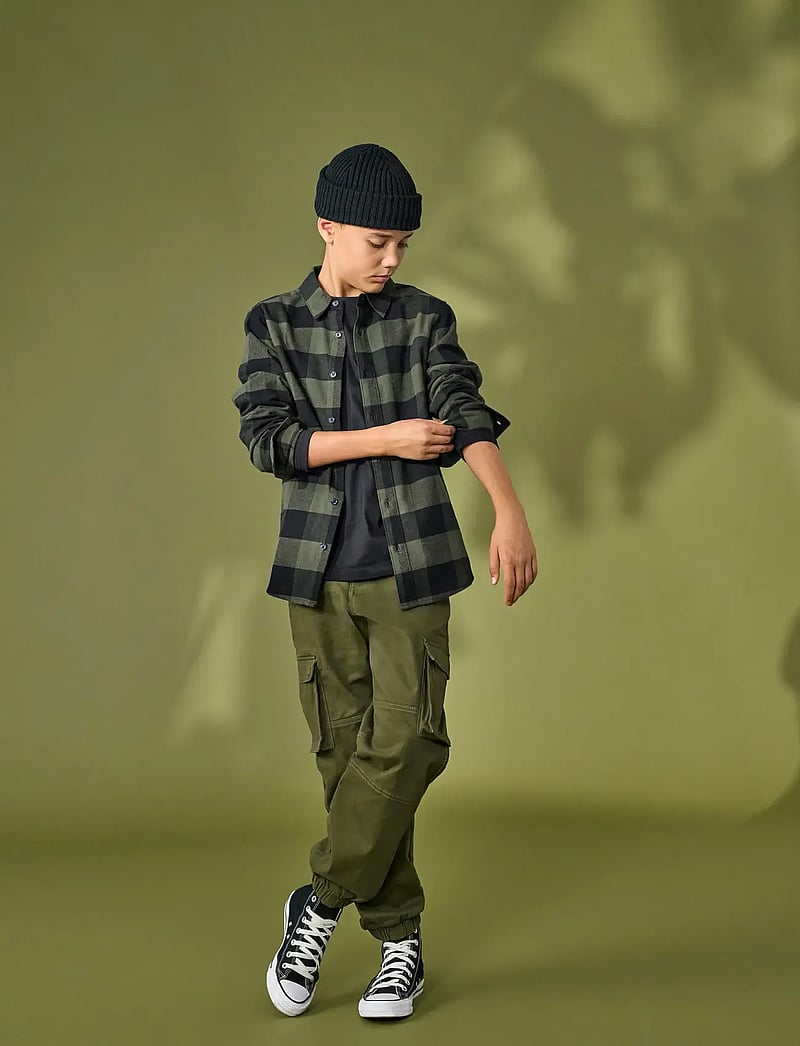 ONLY & SONS - OSJGUDMUND LS CHECKED SHIRT NOOS - langærmede skjorter - forest night - 0