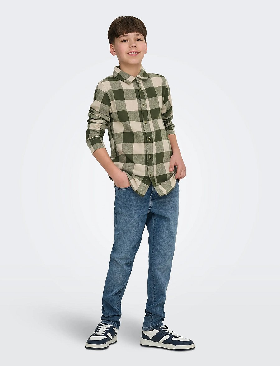 ONLY & SONS - OSJGUDMUND LS CHECKED SHIRT NOOS - langærmede skjorter - forest night - 5