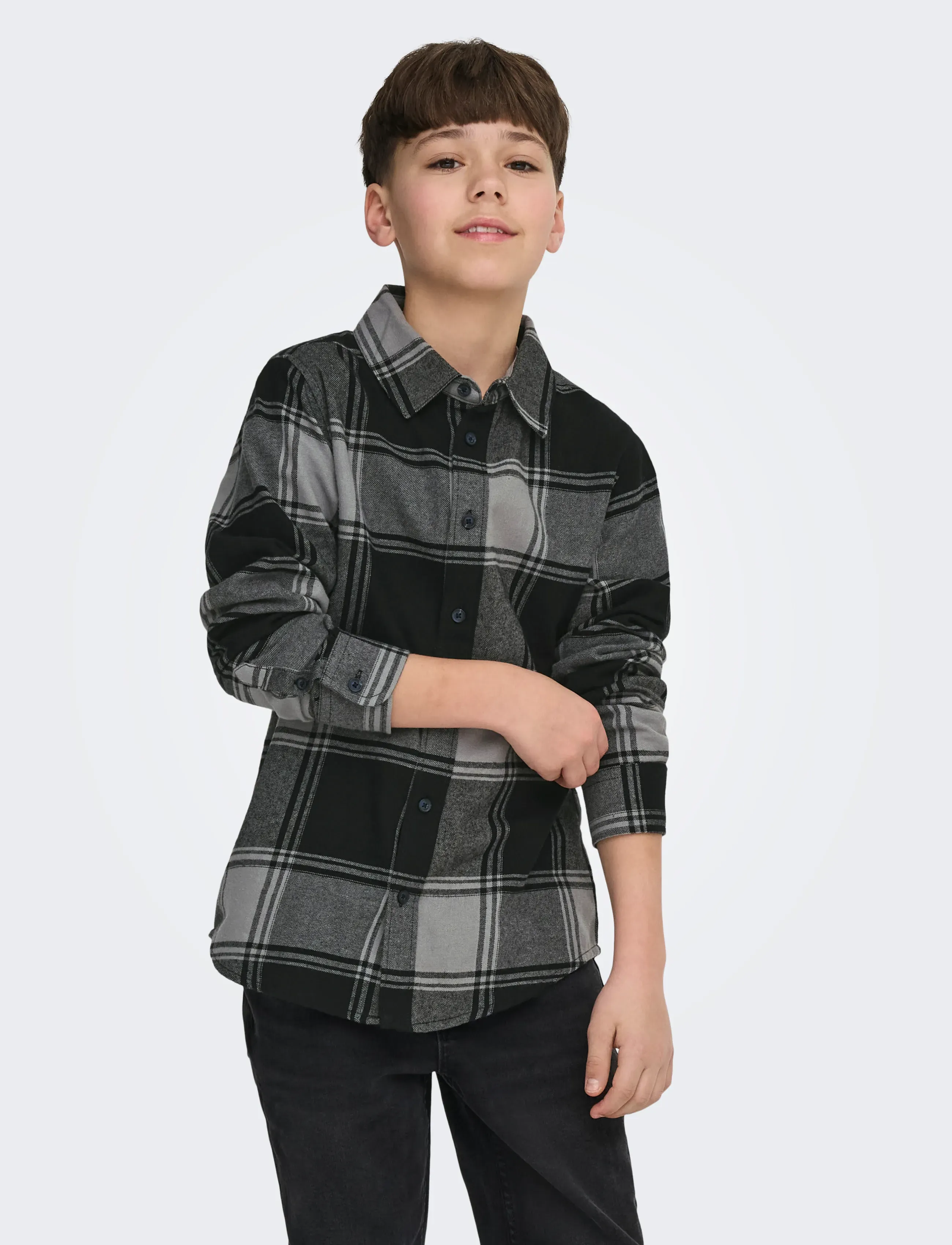 ONLY & SONS OSJGUDMUND LS CHECKED SHIRT NOOS - Long-sleeved shirts - GRIFFIN / grey