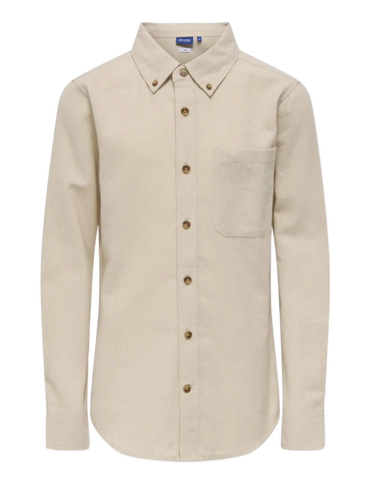 ONLY & SONS OSJGUDMUND SLIM 1-PKT SHIRT WVN NOOS - Clothing - SILVER LINING / cream
