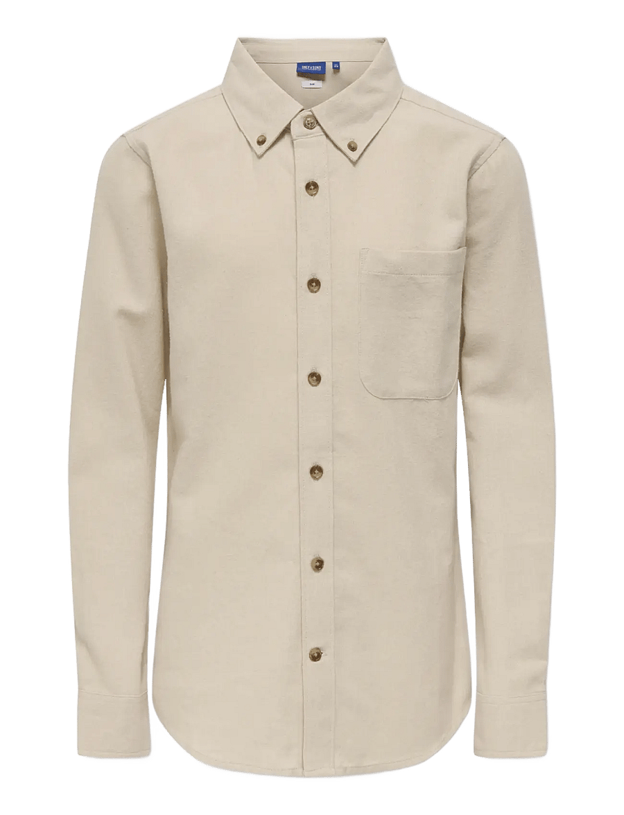 ONLY & SONS - OSJGUDMUND SLIM 1-PKT SHIRT WVN NOOS - langärmlige hemden - silver lining - 1