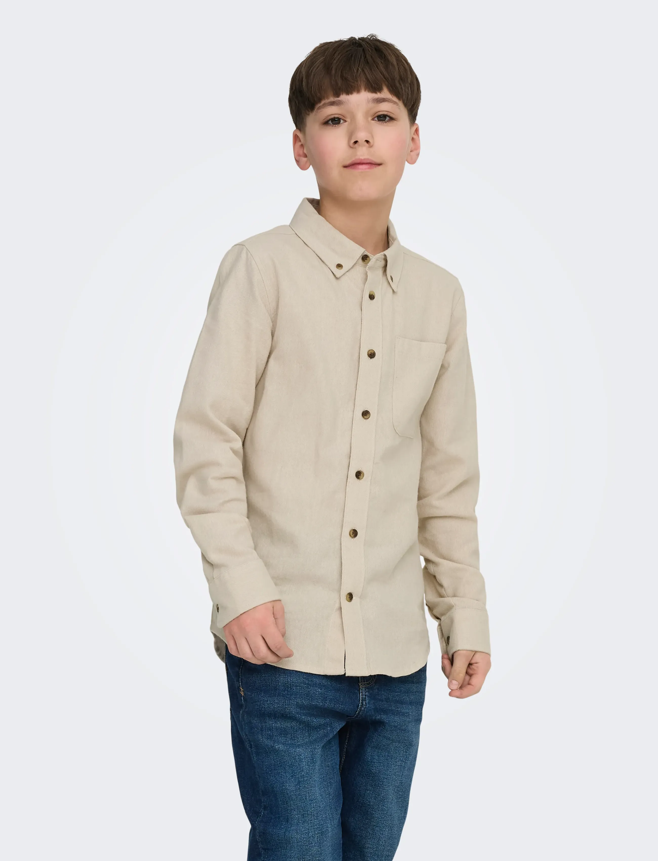 ONLY & SONS - OSJGUDMUND SLIM 1-PKT SHIRT WVN NOOS - long-sleeved shirts - silver lining - 0