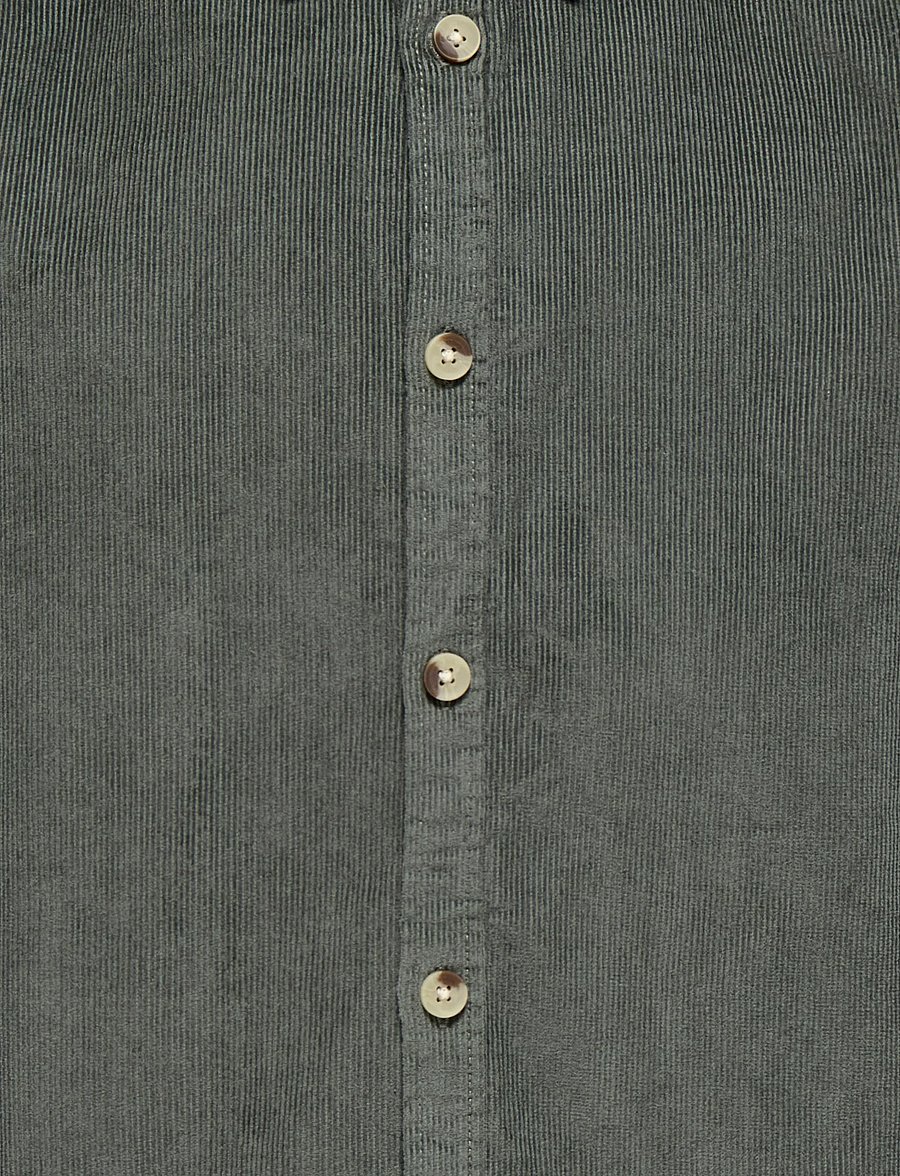 ONLY & SONS - OSJALP RLX WASHD CORD LS SHIRT - castor gray - 3
