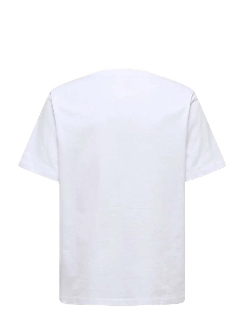 ONLY & SONS - OSJFRED LIFE RLX SS LABEL TEE NOOS - kortärmade t-shirts - bright white - 2