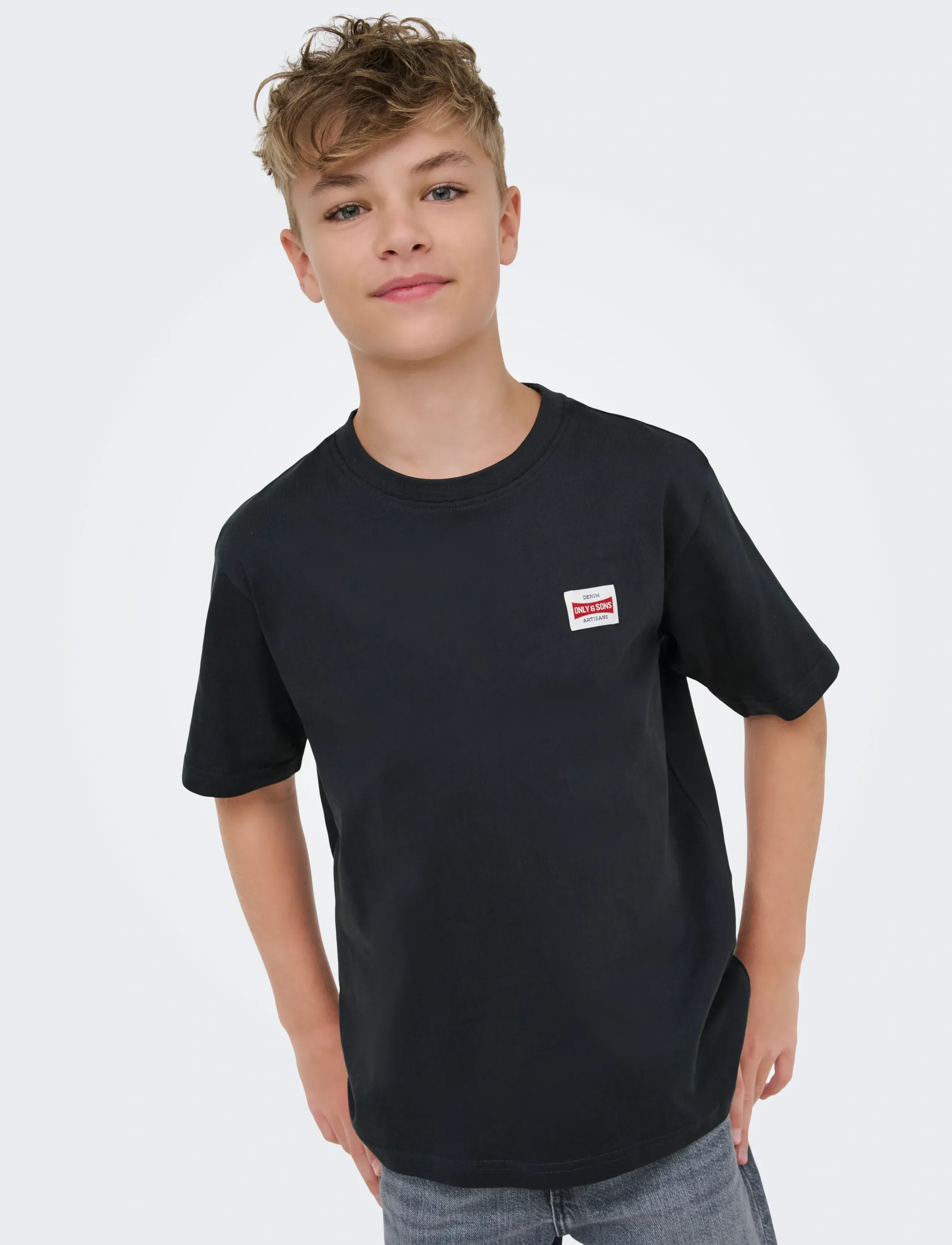 ONLY & SONS - OSJFRED LIFE RLX SS LABEL TEE NOOS - kurzärmelige - dark navy - 5