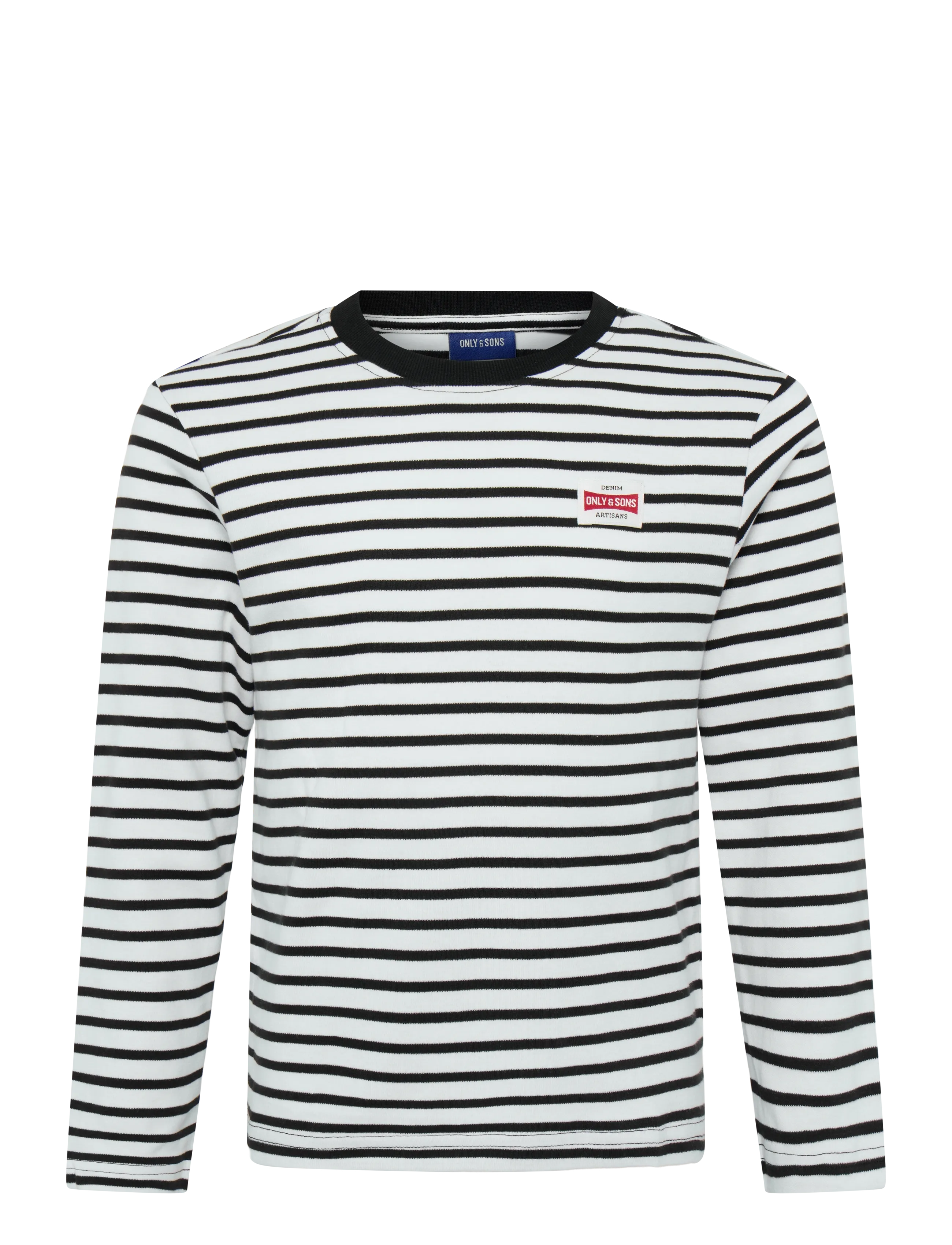 ONLY & SONS OSJDAWSON REG LS STRIPE TEE - Kinder 98-134 - BRIGHT WHITE / white