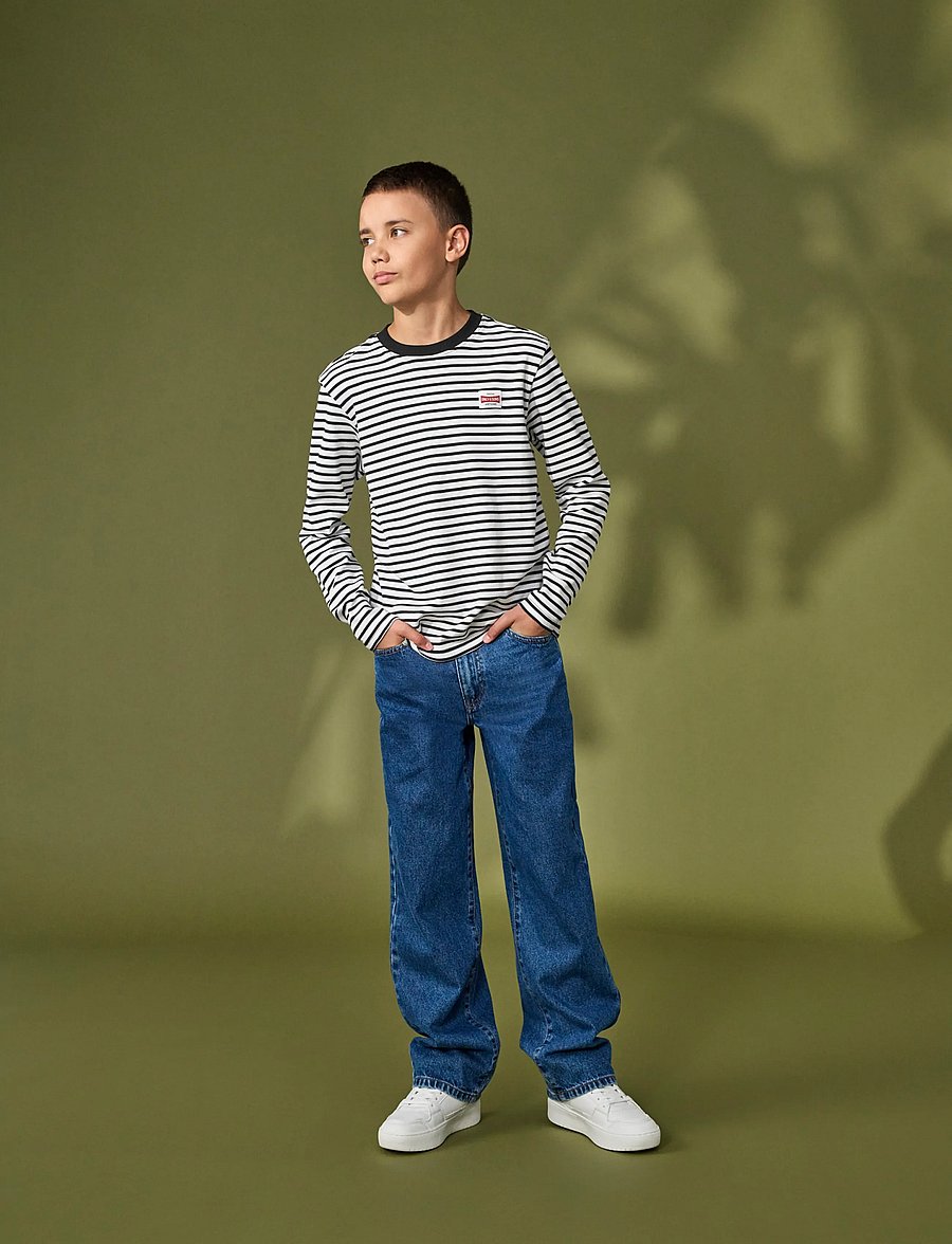 ONLY & SONS - OSJDAWSON REG LS STRIPE TEE - langärmelig - bright white - 0