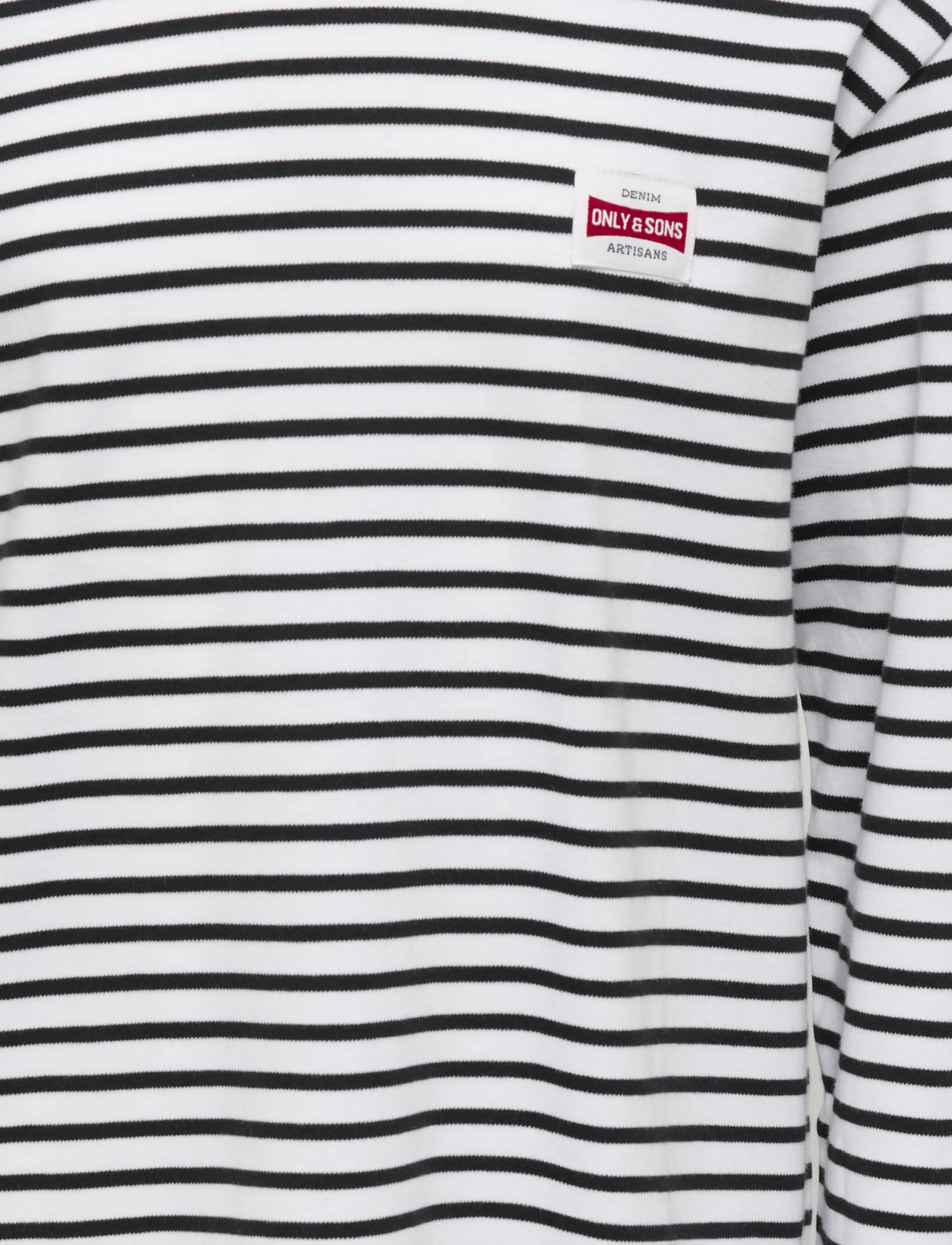 ONLY & SONS - OSJDAWSON REG LS STRIPE TEE - langärmelige - bright white - 3