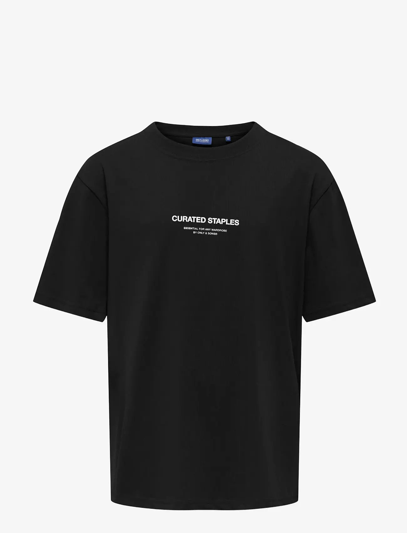 ONLY & SONS - OSJCURATED RLX PRINT SS TEE VD - efterårstøj - black - 0