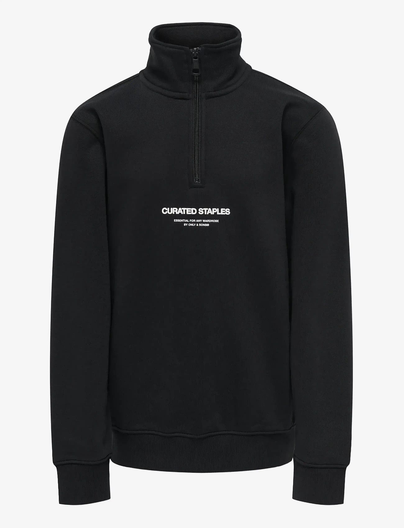 ONLY & SONS - OSJCURATED REG HALF ZIP SWEAT VD - black - 1
