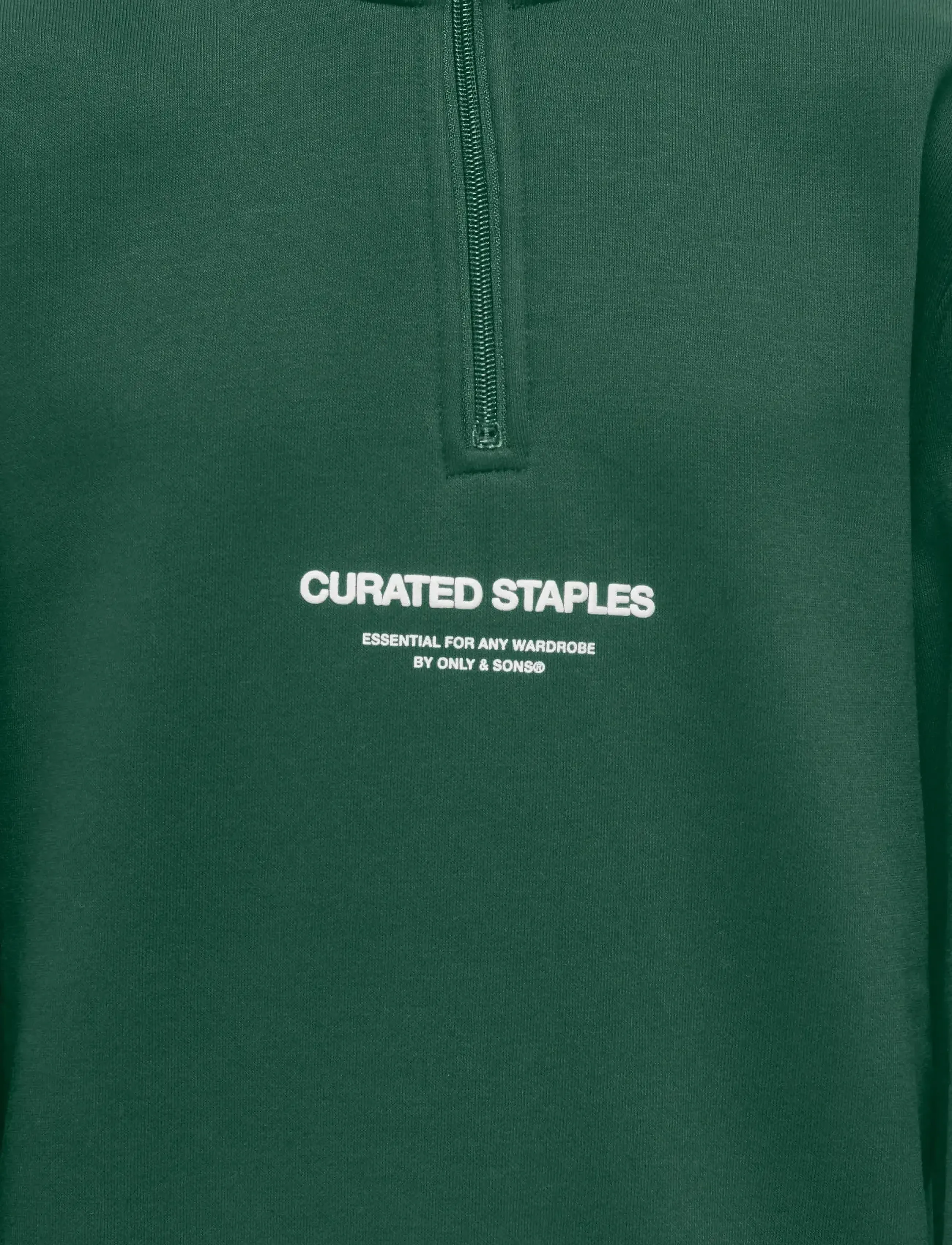 ONLY & SONS - OSJCURATED REG HALF ZIP SWEAT VD - pineneedle - 2