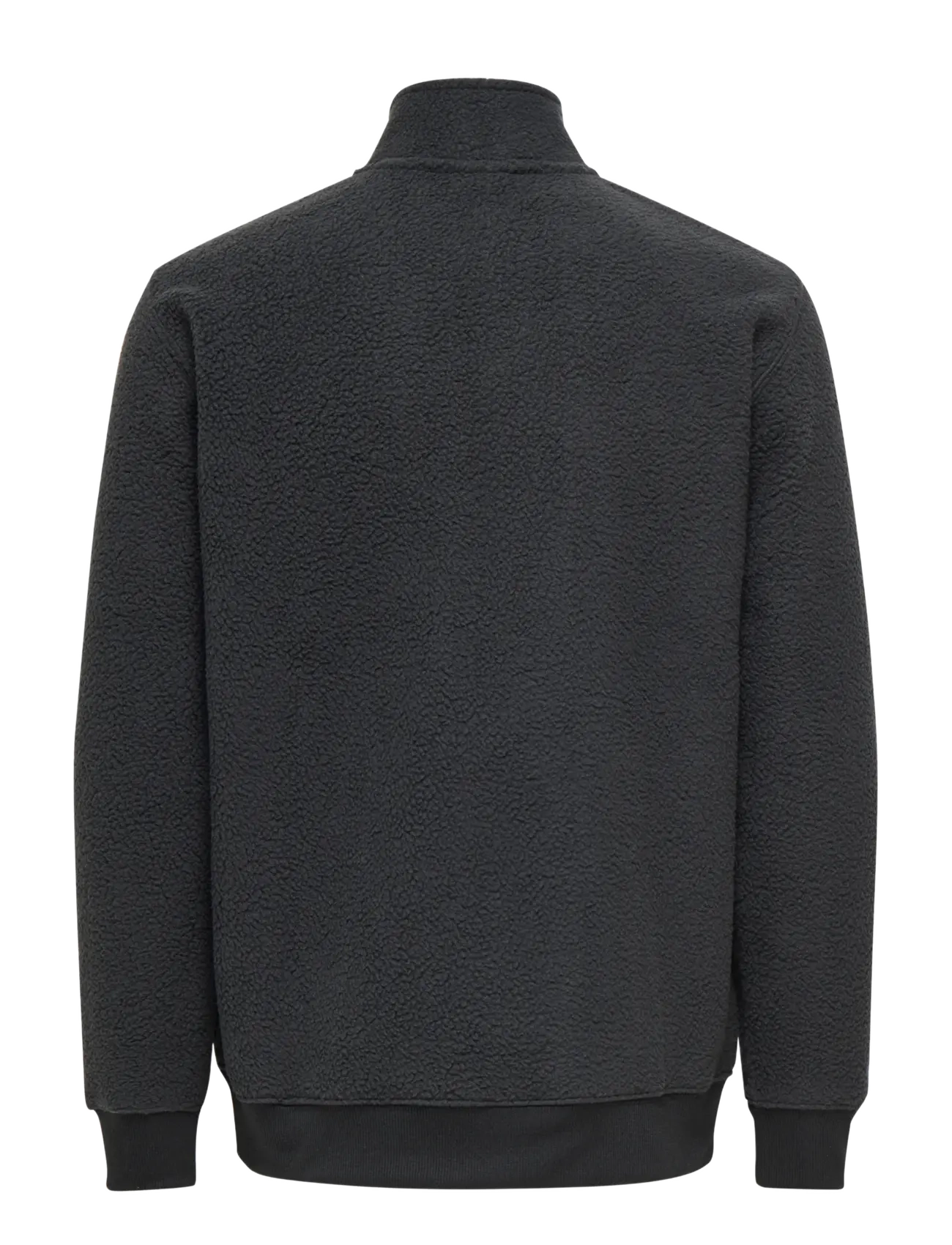 ONLY & SONS - ONSEMILIO REG TEDDY HALF ZIP SWEAT VD - black - 2