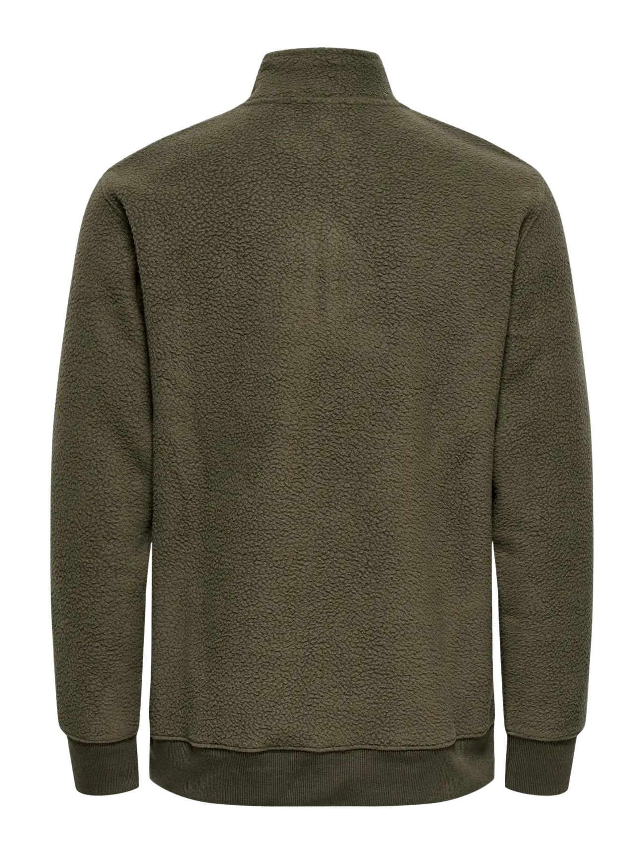 ONLY & SONS - ONSEMILIO REG TEDDY HALF ZIP SWEAT VD - canteen - 2