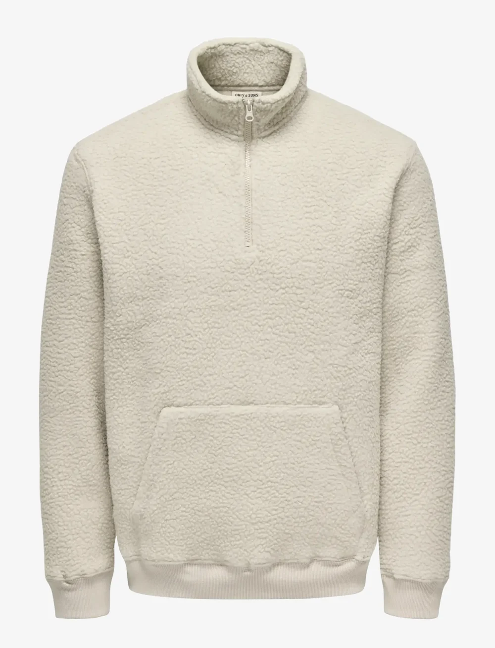 ONLY & SONS - ONSEMILIO REG TEDDY ZIP SWEAT VD - fleece-pullover - silver lining - 0