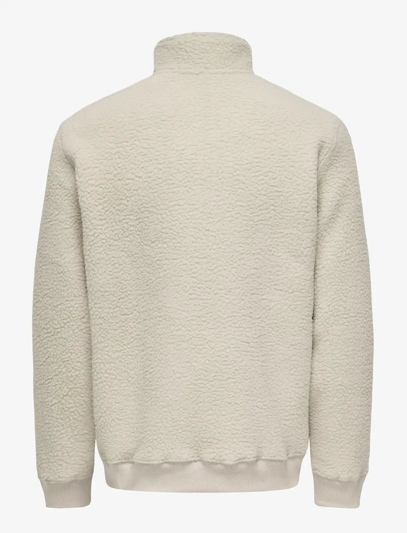 ONLY & SONS - ONSEMILIO REG TEDDY ZIP SWEAT VD - fleece-pullover - silver lining - 1
