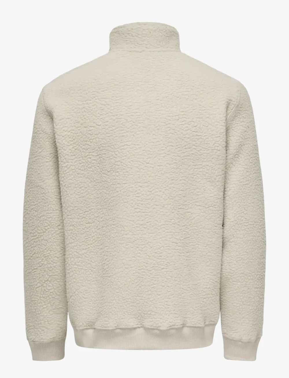 ONLY & SONS - ONSEMILIO REG TEDDY ZIP SWEAT VD - fleece-pullover - silver lining - 1