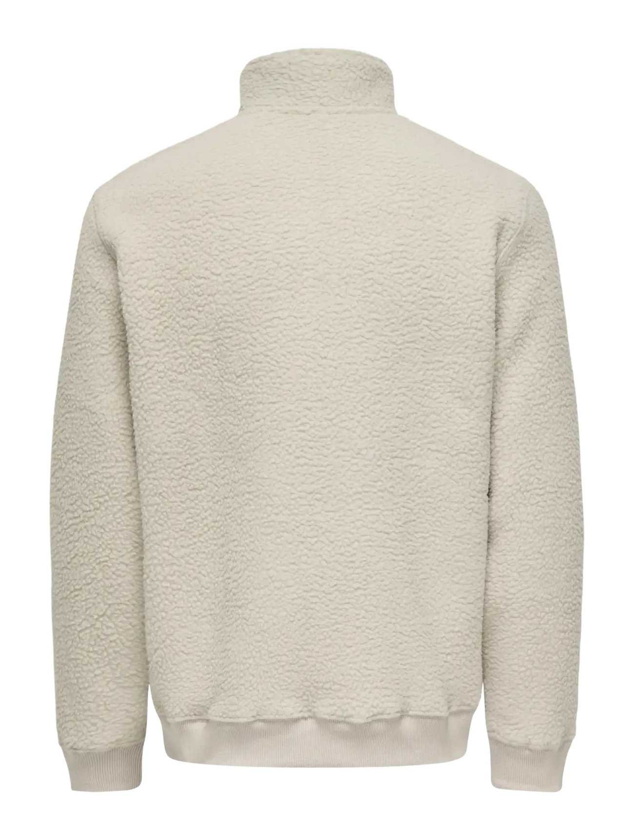 ONLY & SONS - ONSEMILIO REG TEDDY HALF ZIP SWEAT VD - teddytröjor - silver lining - 1